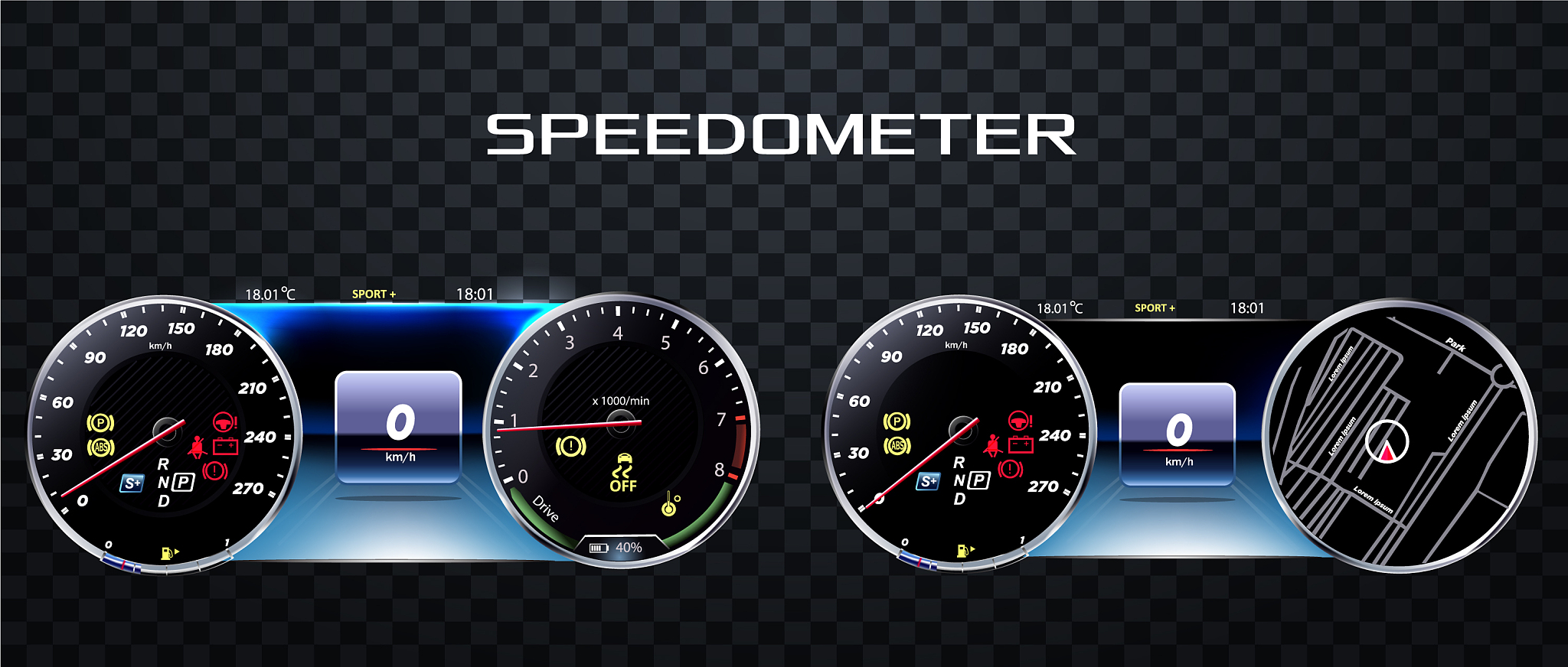 realistic speedometer eps 10
