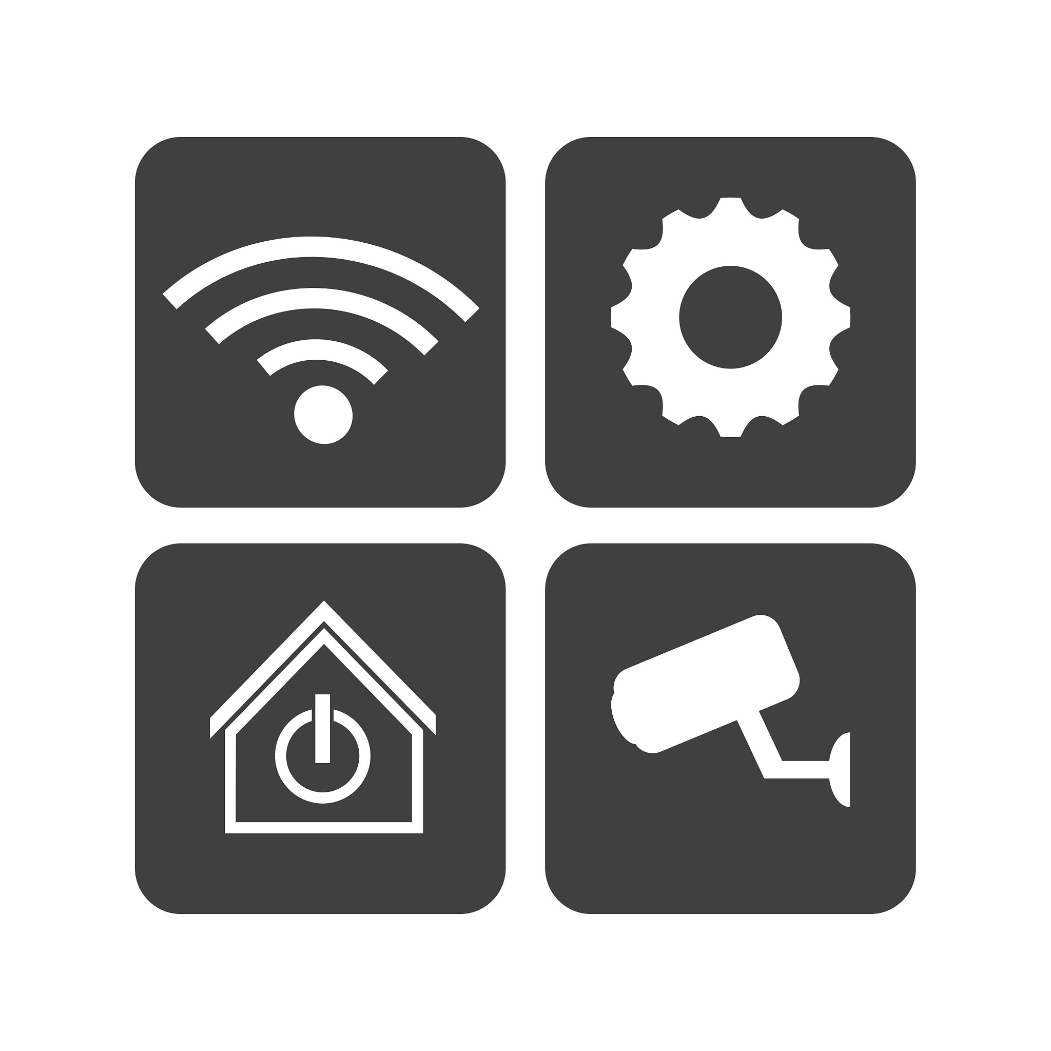 smart home house icon set