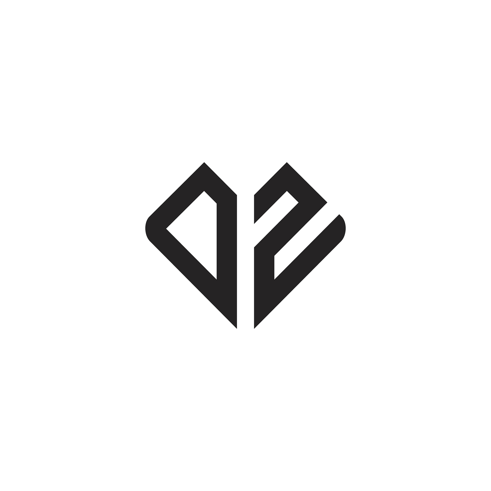 dz letter logo icon design template elements