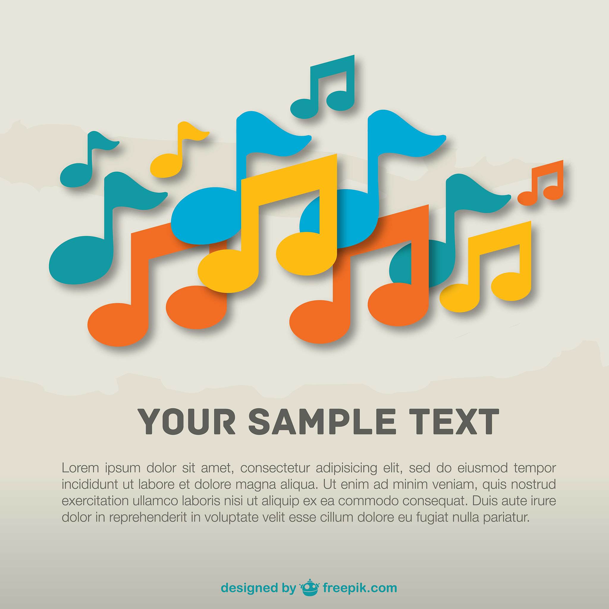 colorful music notes