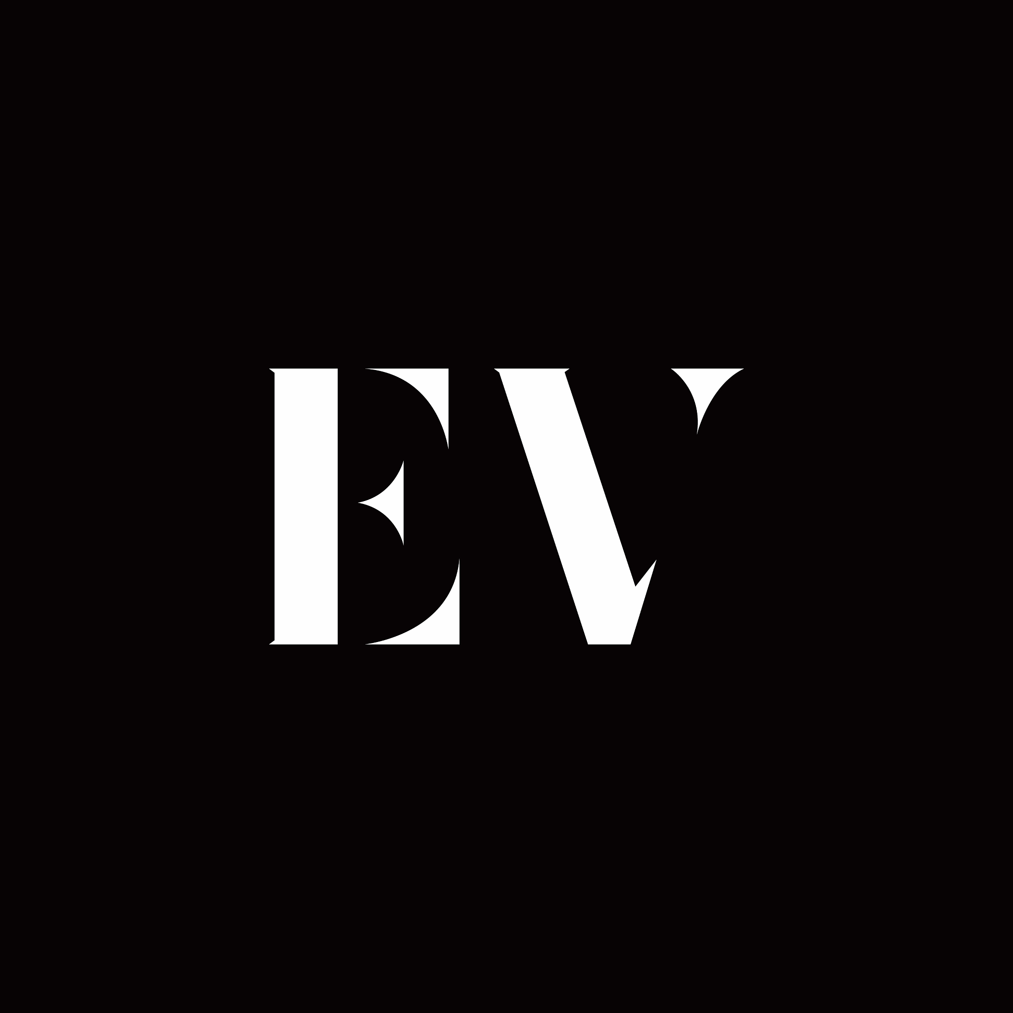 ev logo letter initial logo designs template