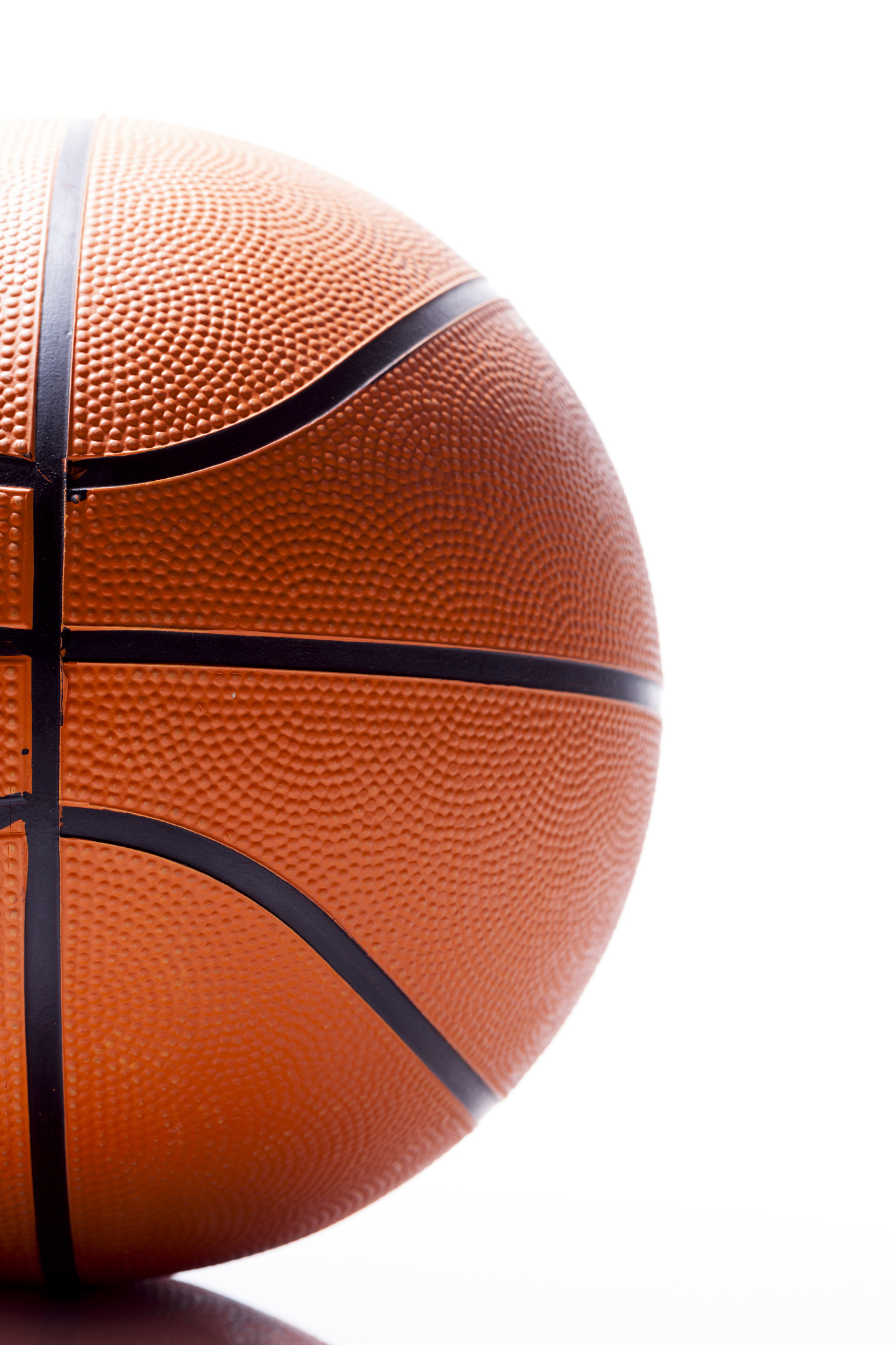 basketball on a white background