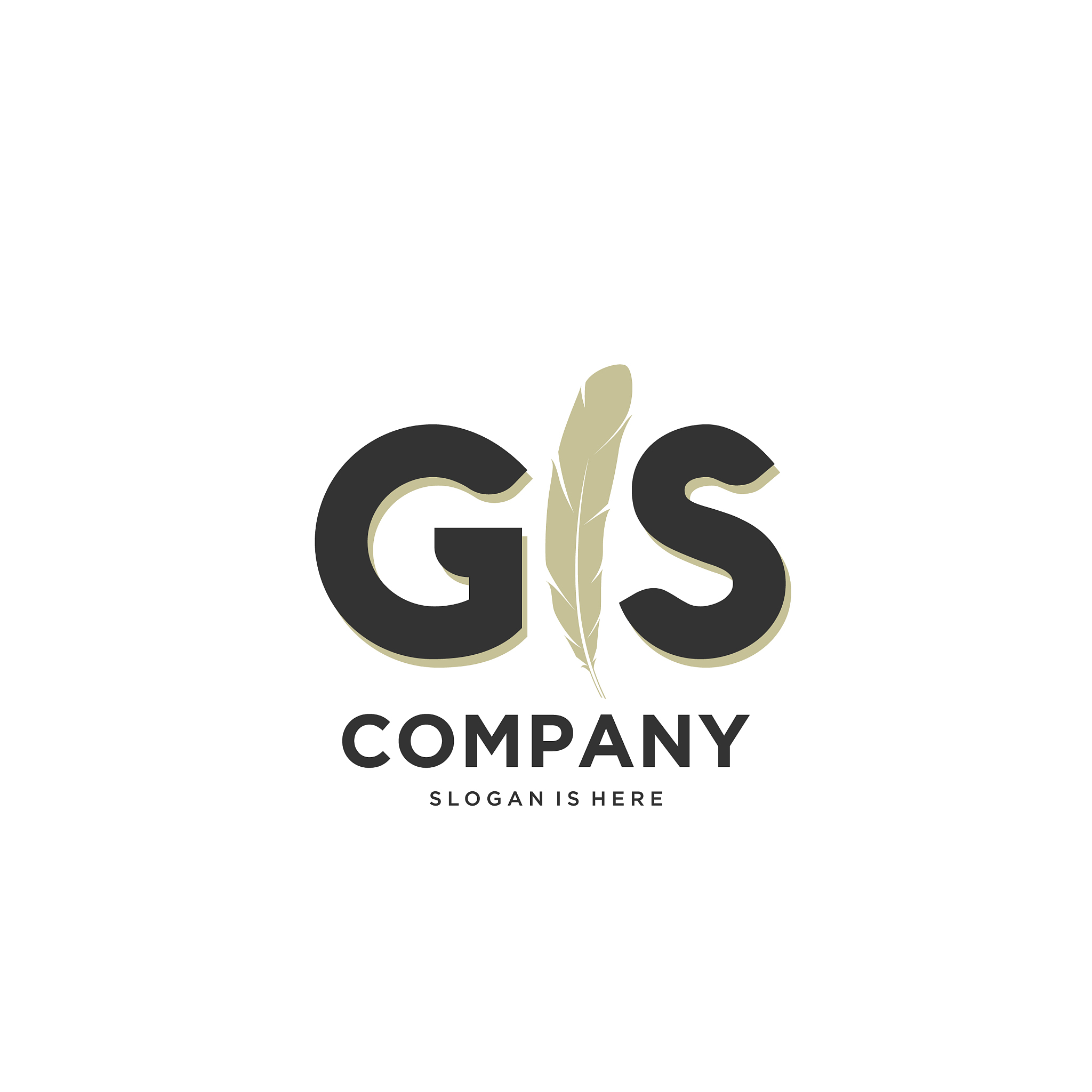 initial gs letter unique attractive creative