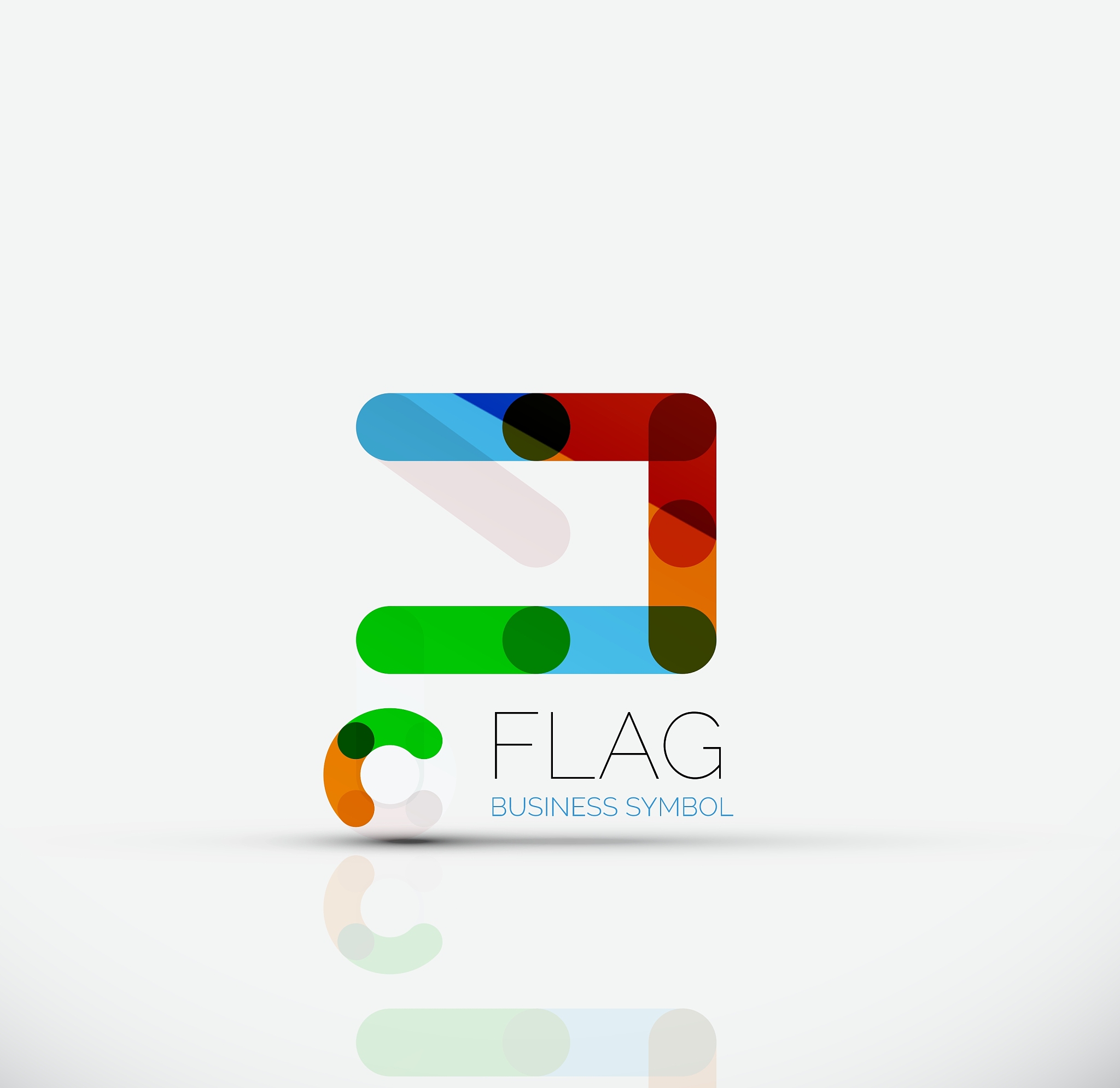 logo flag abstract linear geometric business icon