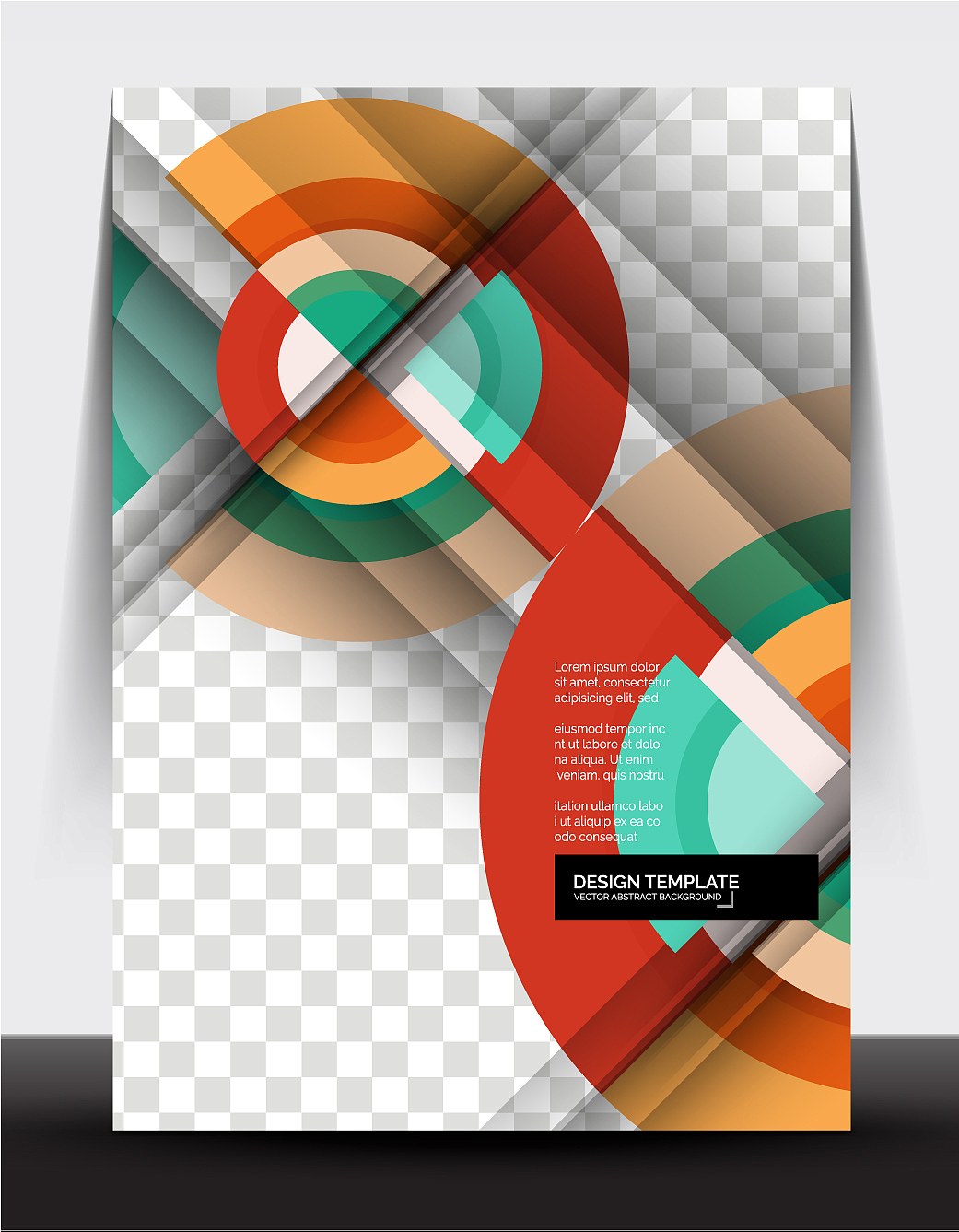 circle design a4 flyer print template annual