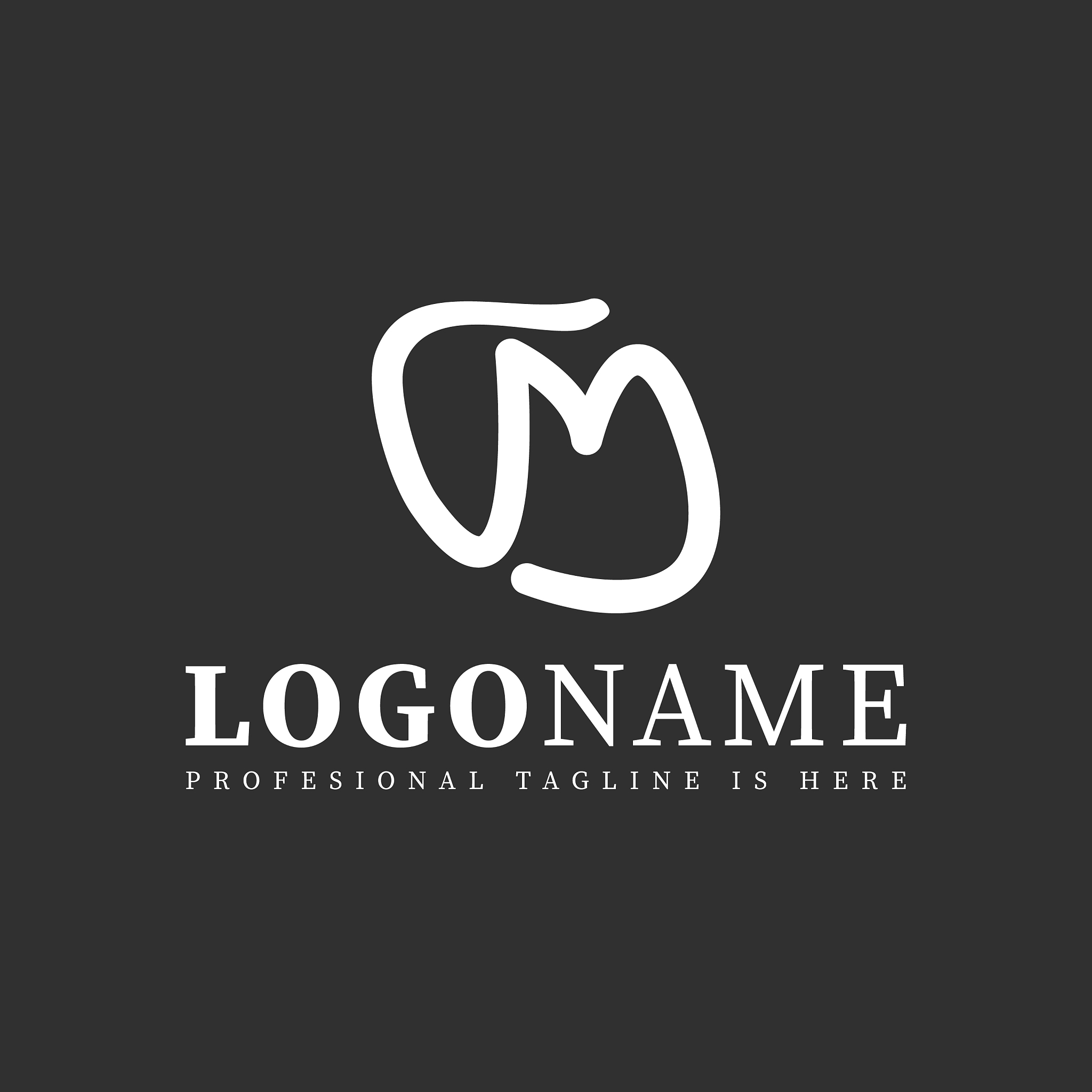initial letter a m logo design template