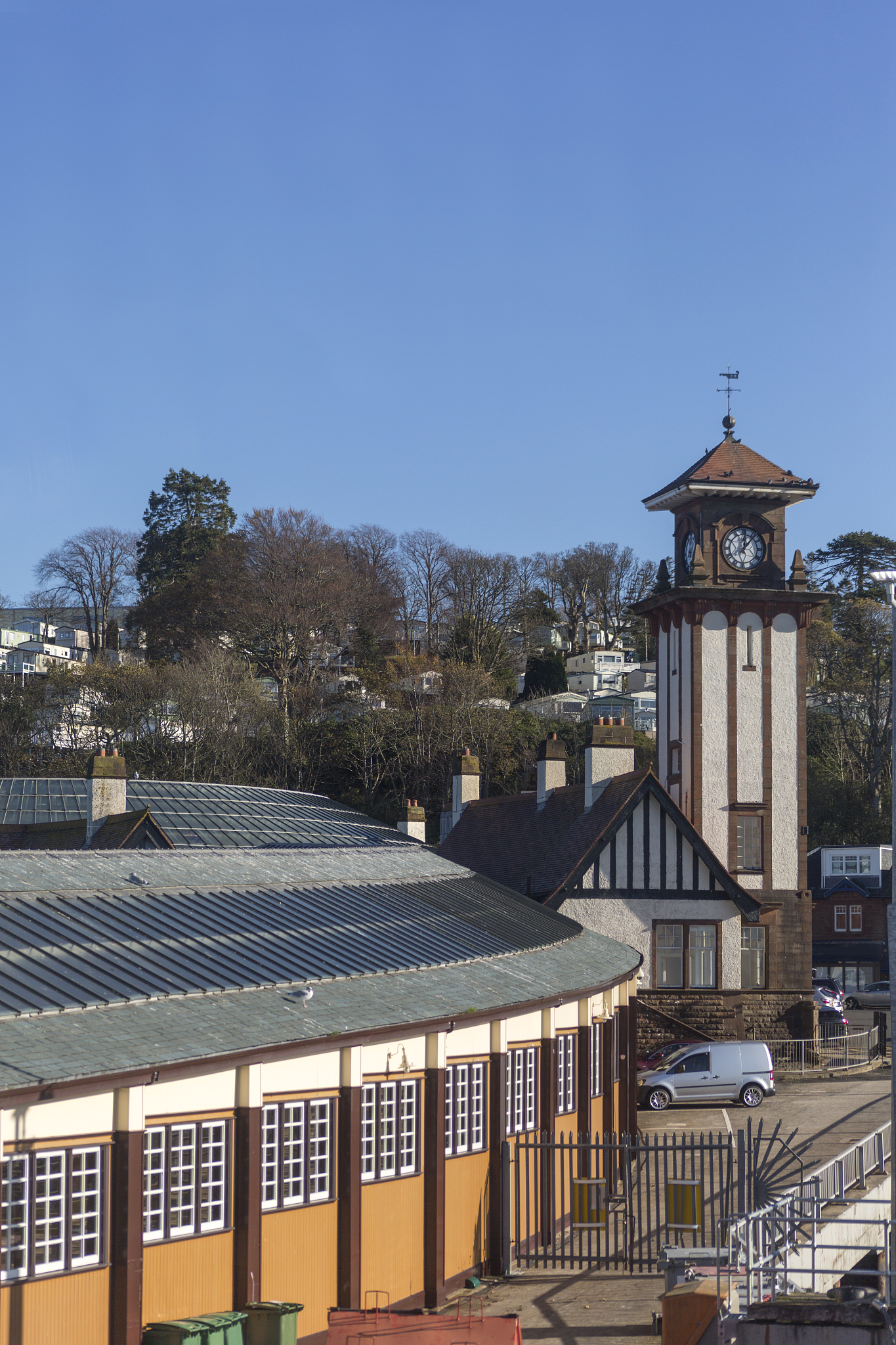 wemyss bay town port clock tower near glasgow scotland uk englan
