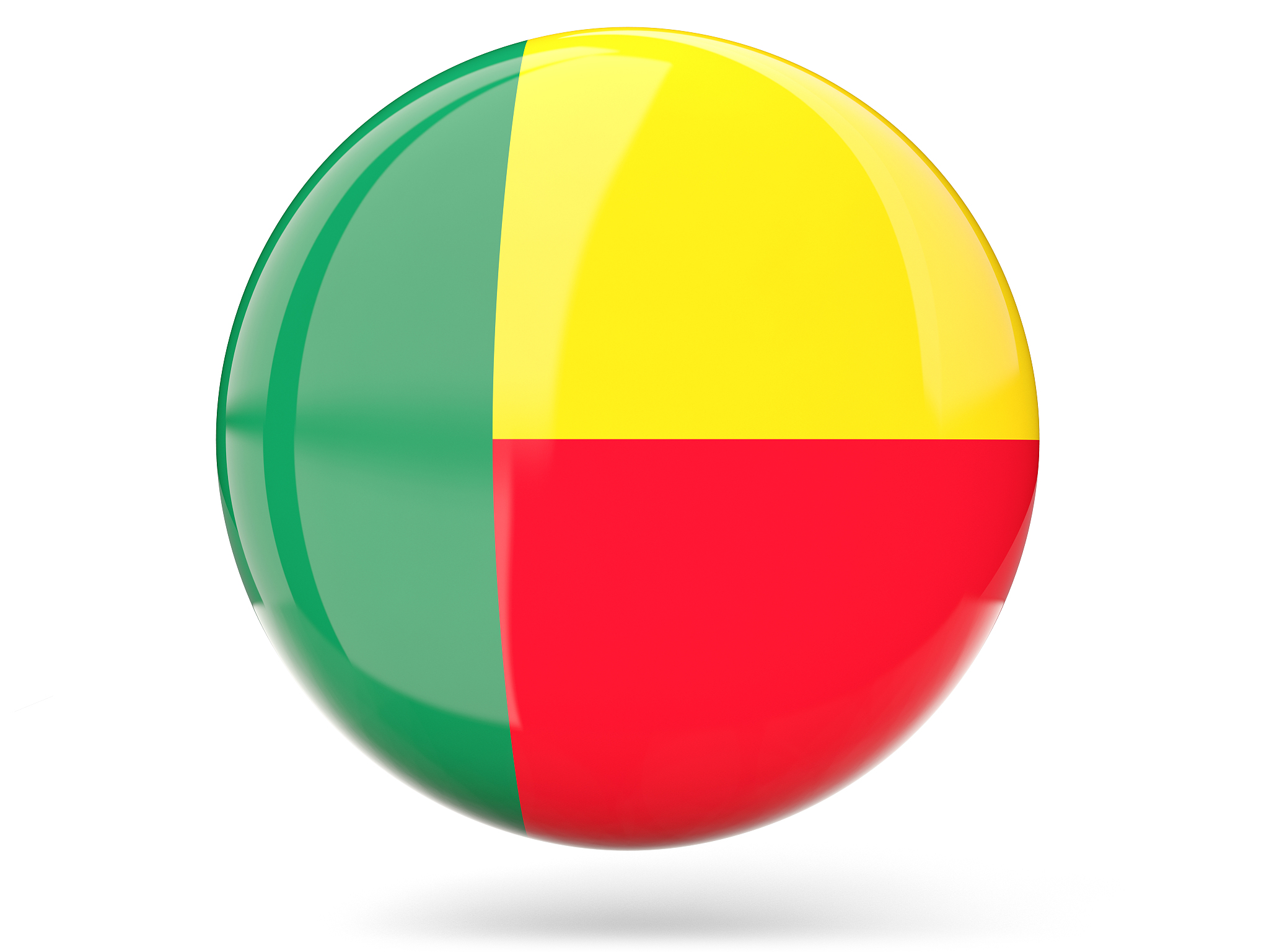 round icon with flag of benin