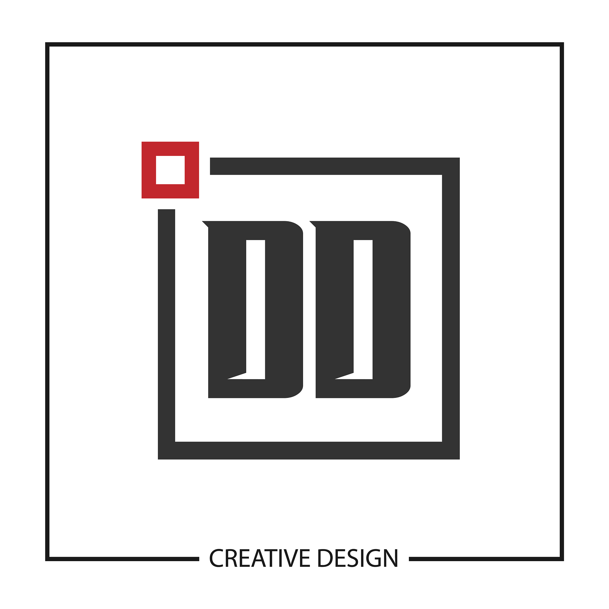 initial letter dd logo template design