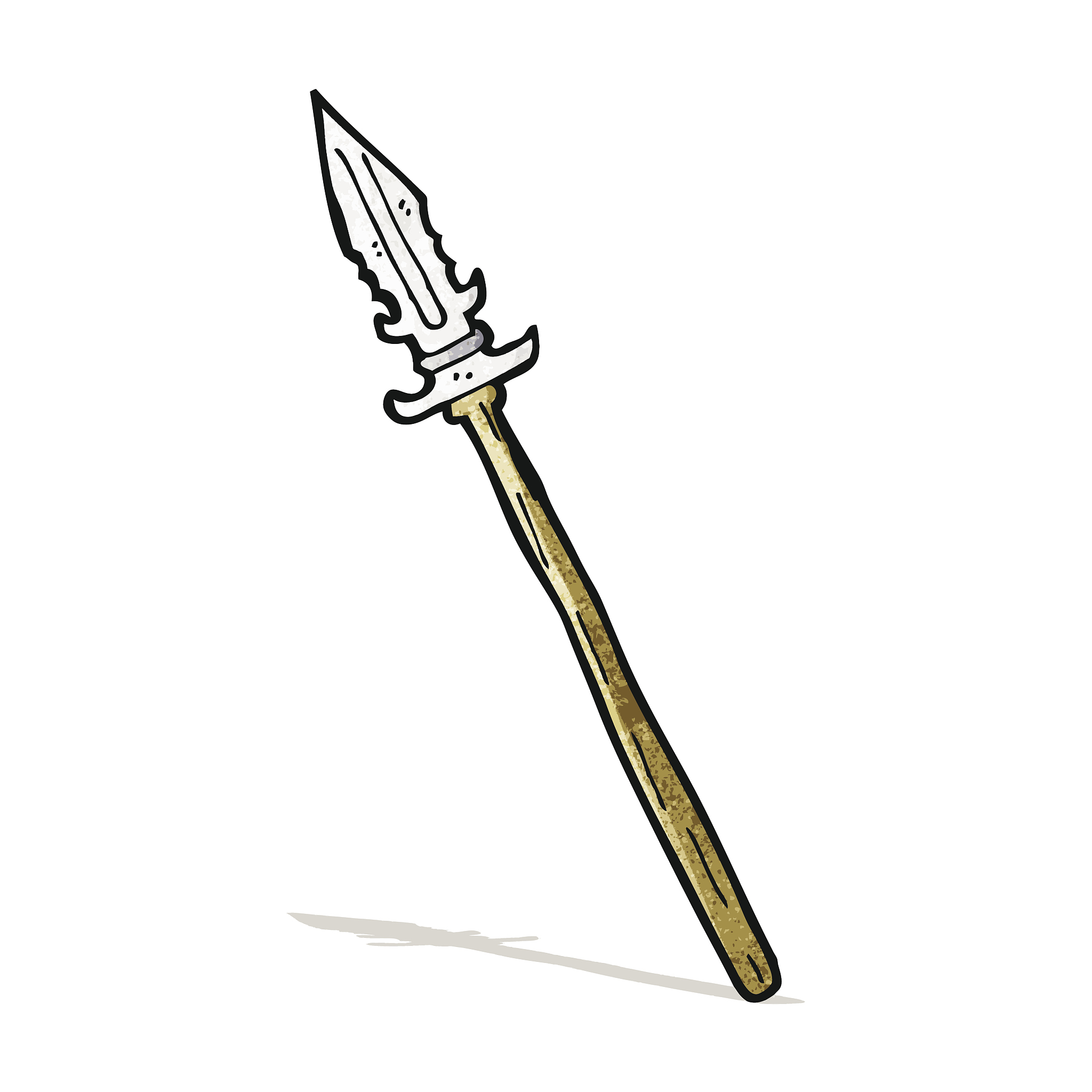 cartoon primitive spear