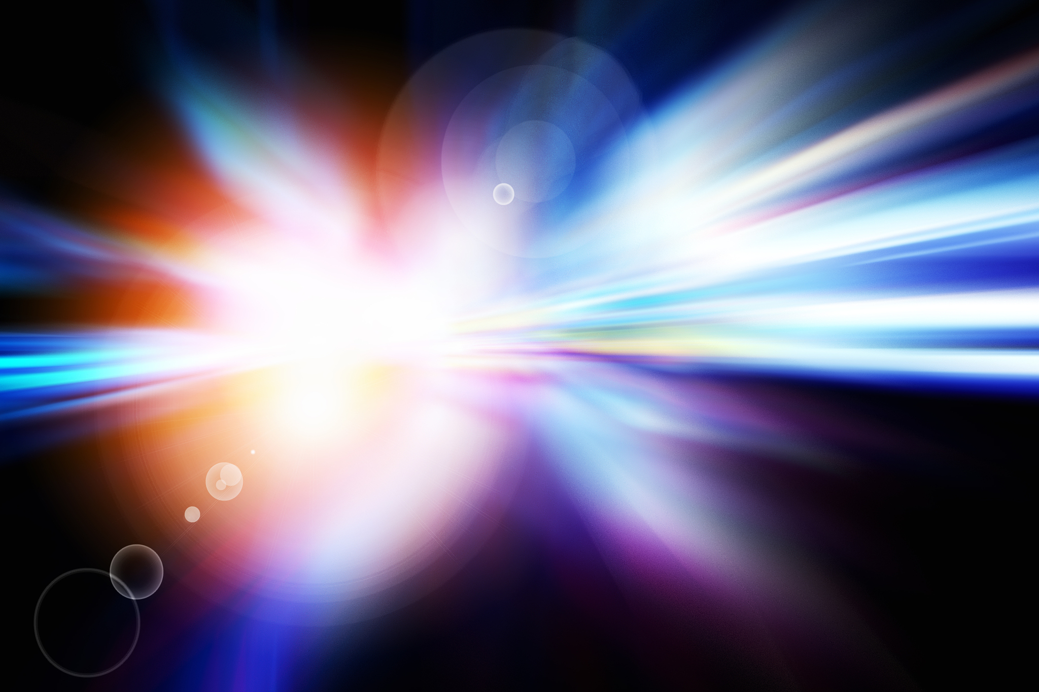 abstract background of moving traffic light trails with circle b