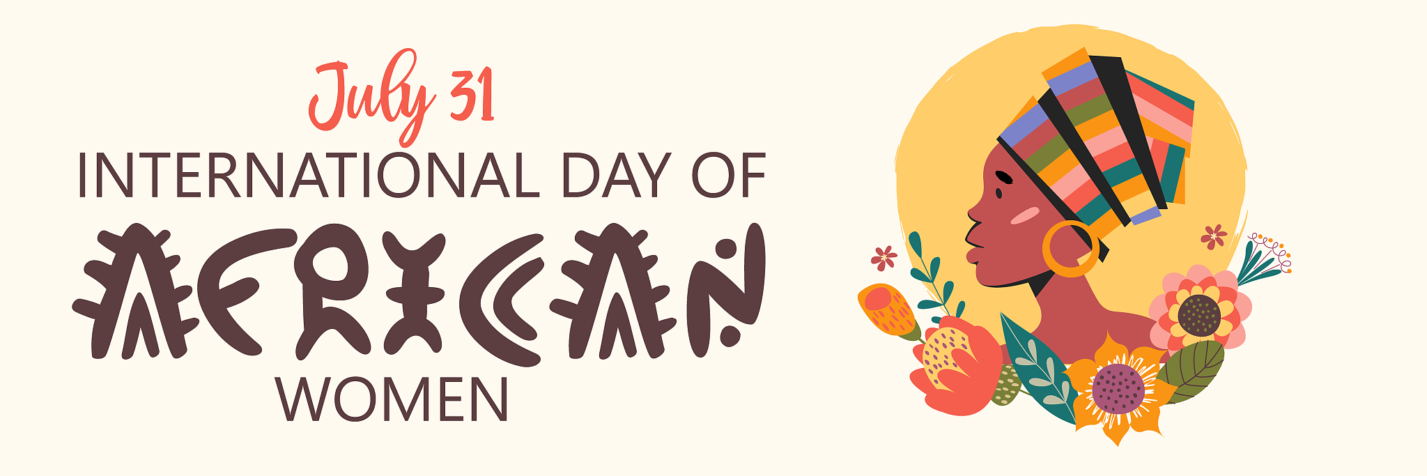 july 31 is the international day of african women. vector illust