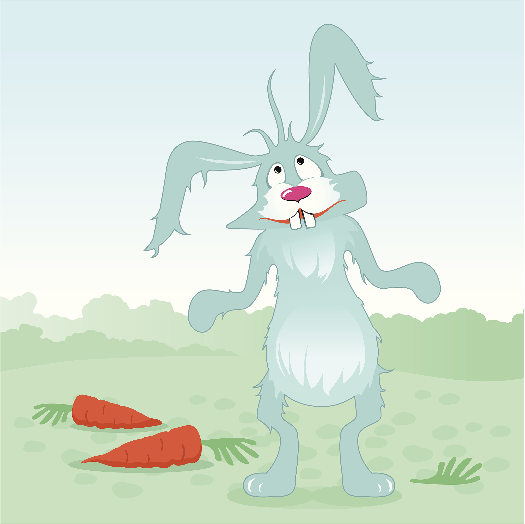 勇敢的小兔子和他的大胡萝卜 - 一个关于勇气和坚毅的故事