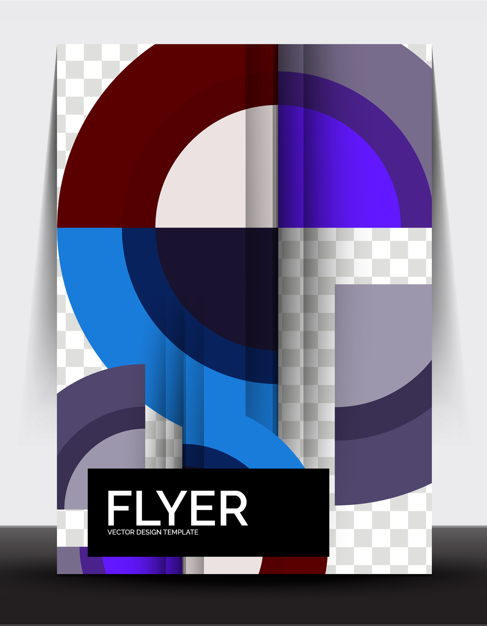 circle design a4 flyer print template annual