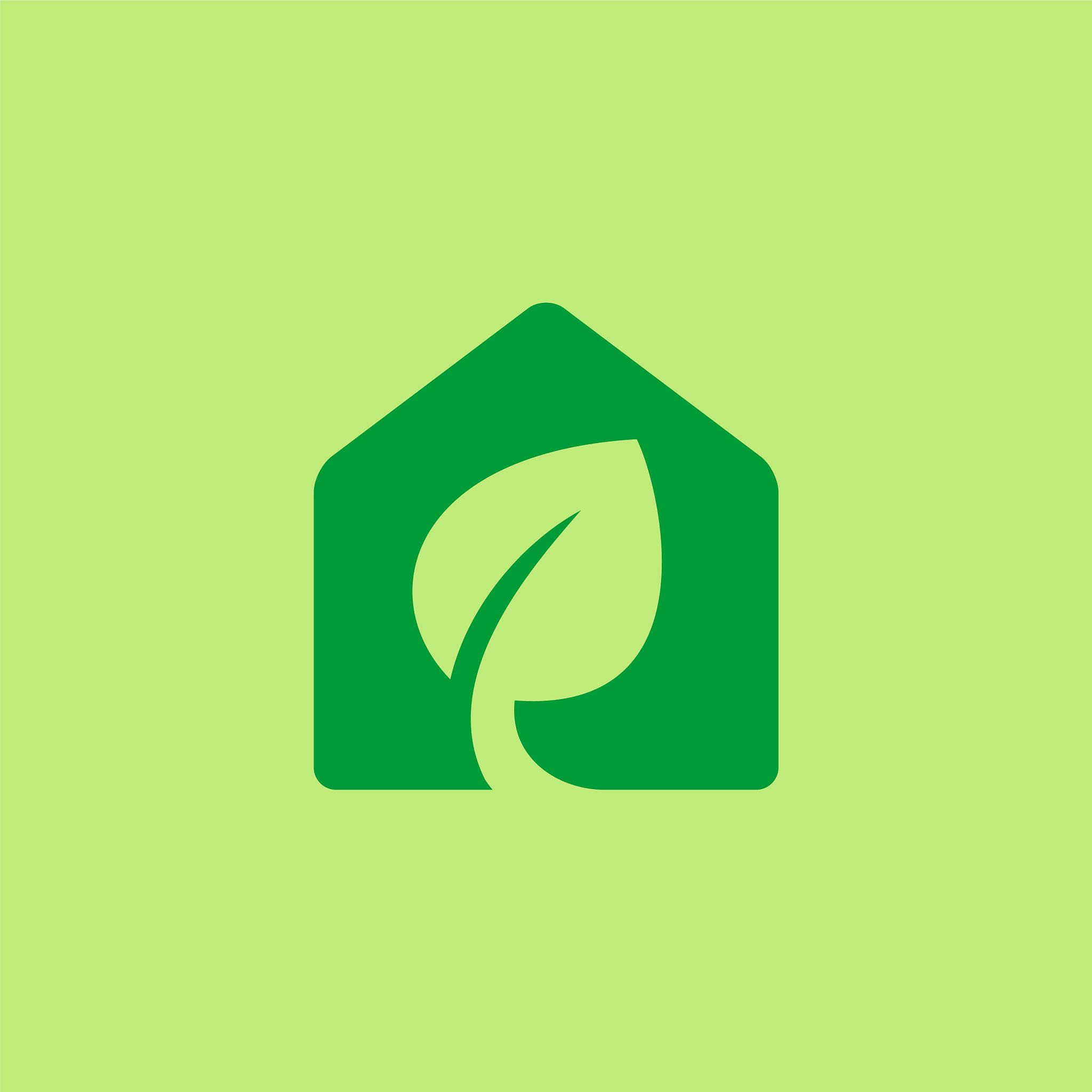 eco leaves house logo icon design template