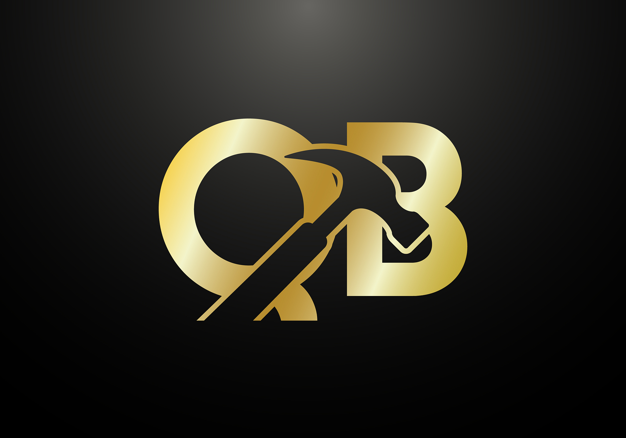 initial monogram letter q b logo design template