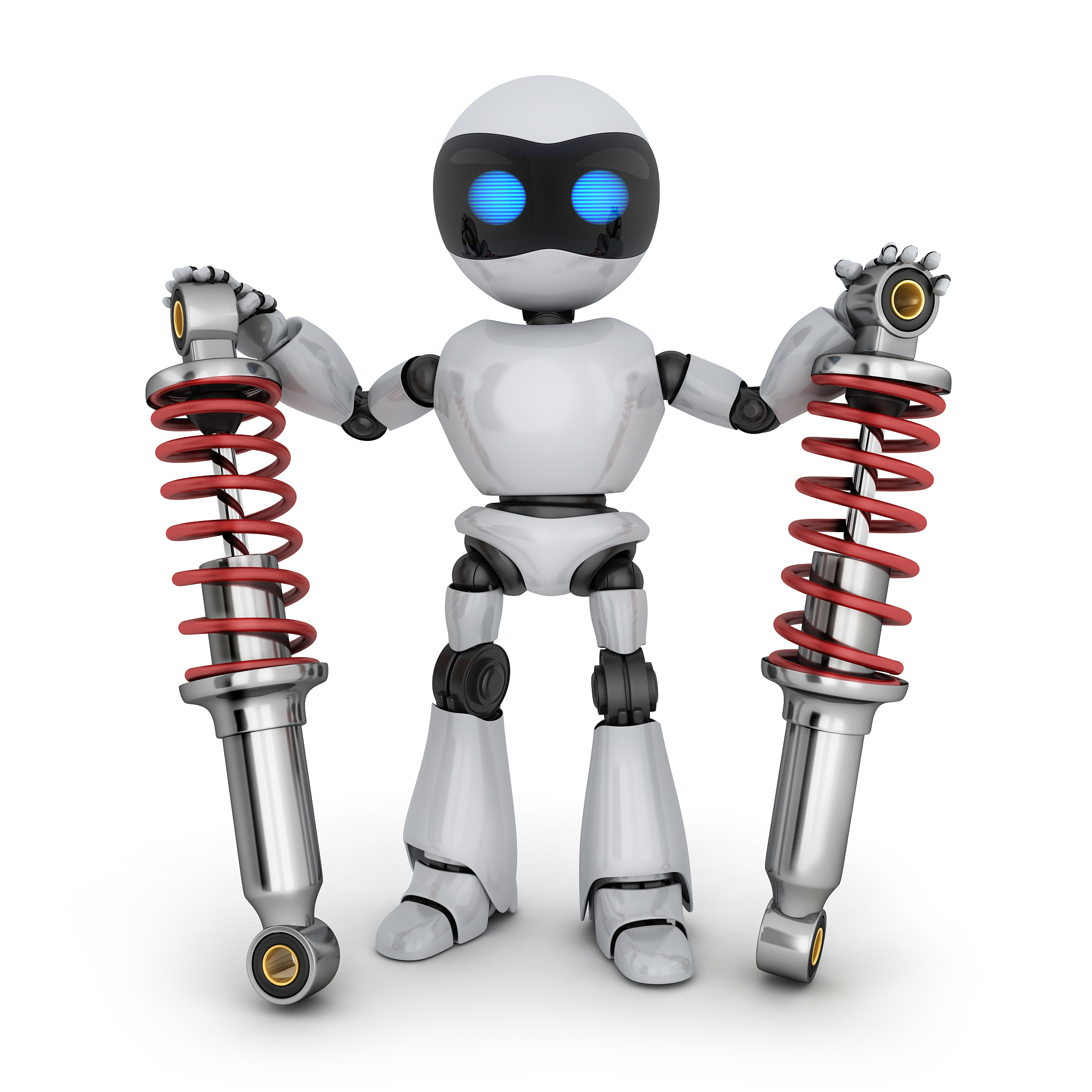 two shock absorber and robot