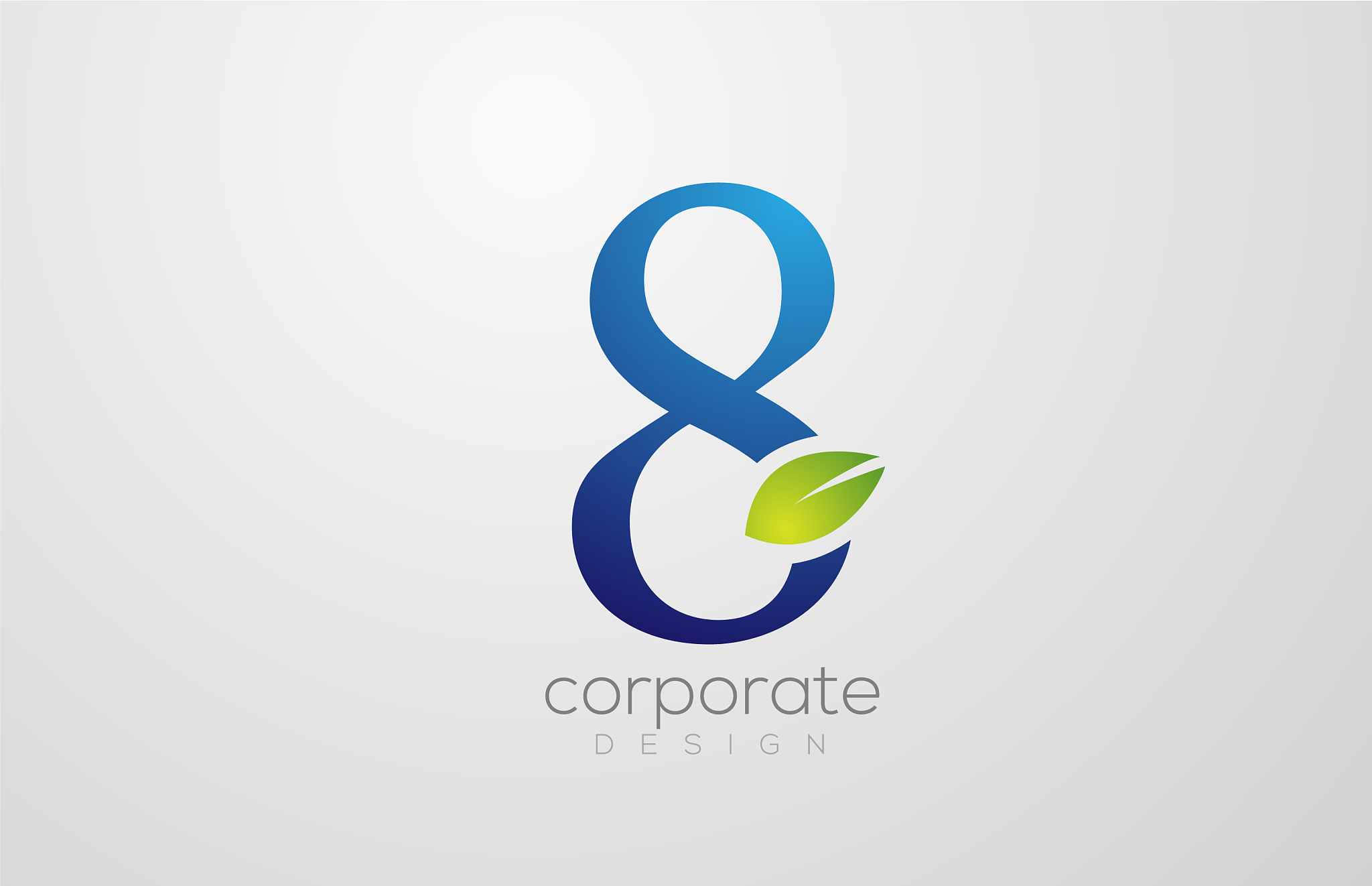 green leaf number 8 eight logo icon design