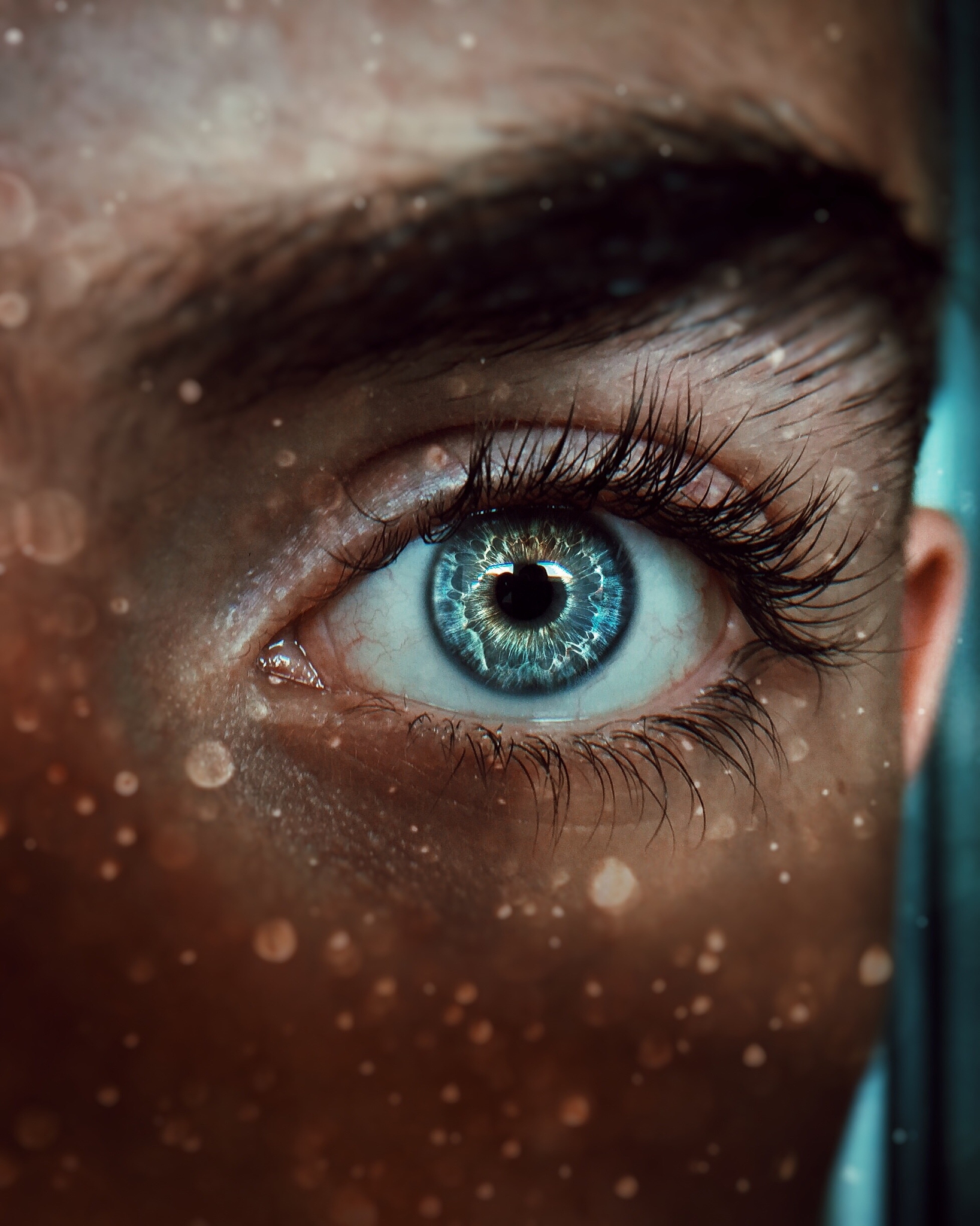digital composite image of human eye