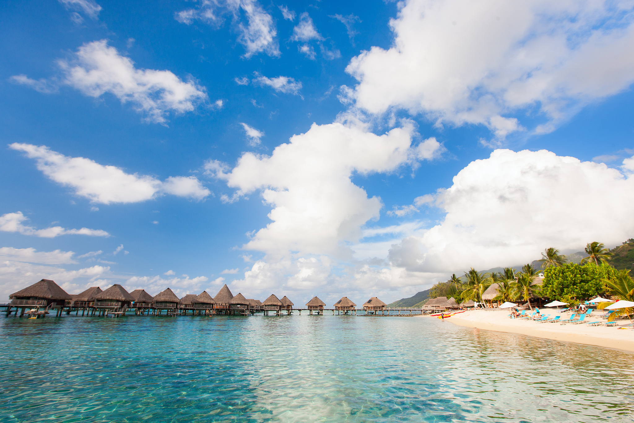 tropical beach on moorea island