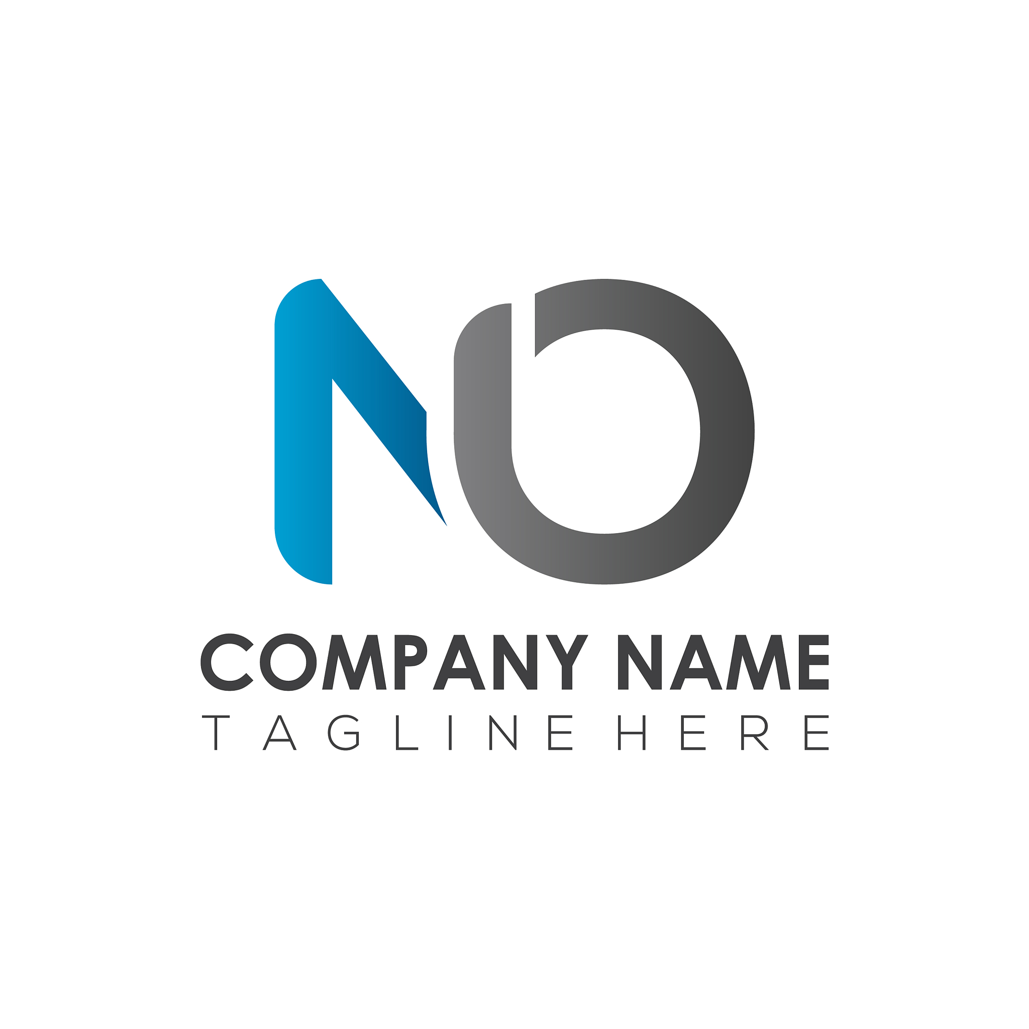 initial letter no logo design template creative