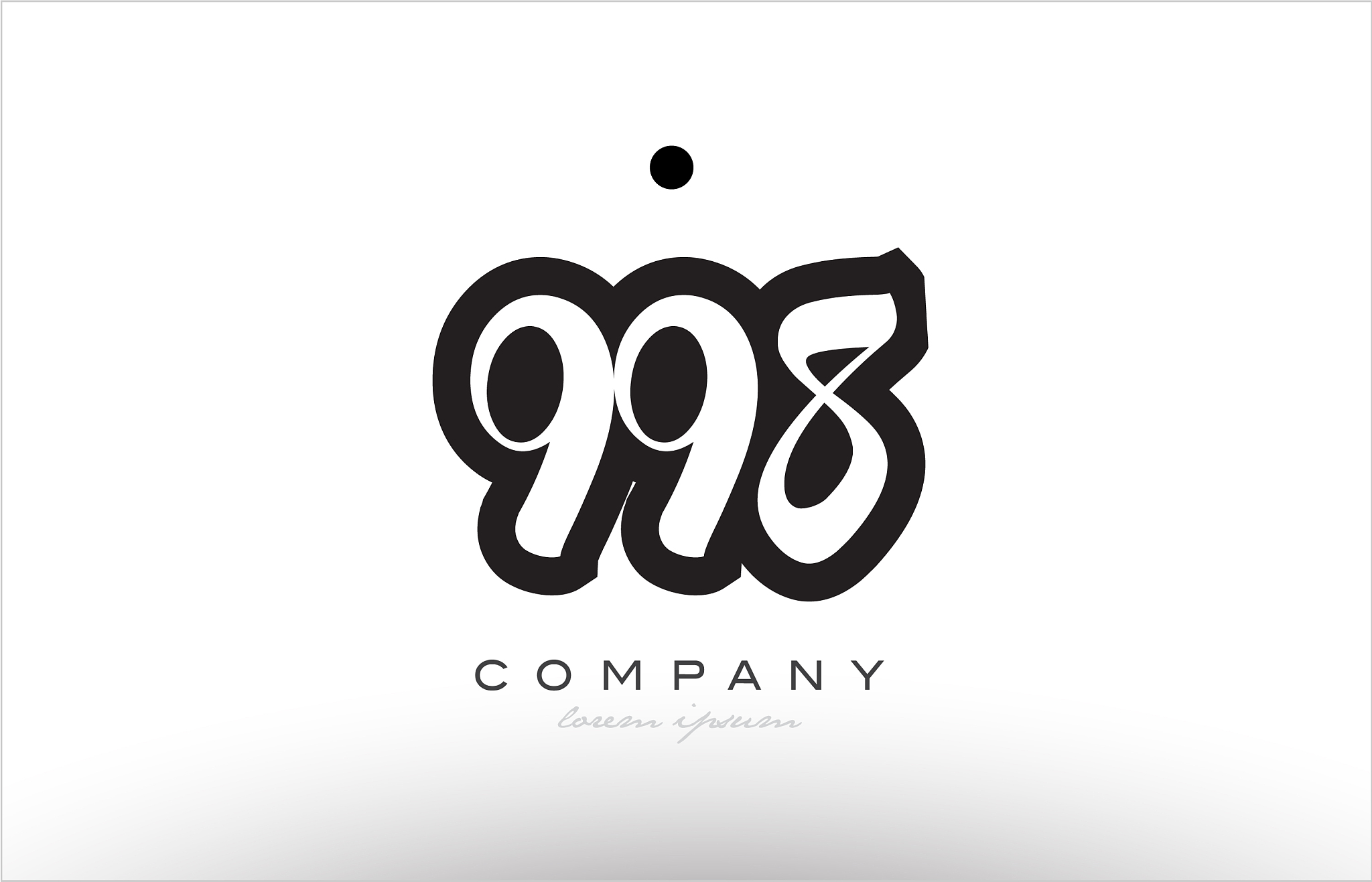998 number logo icon template design