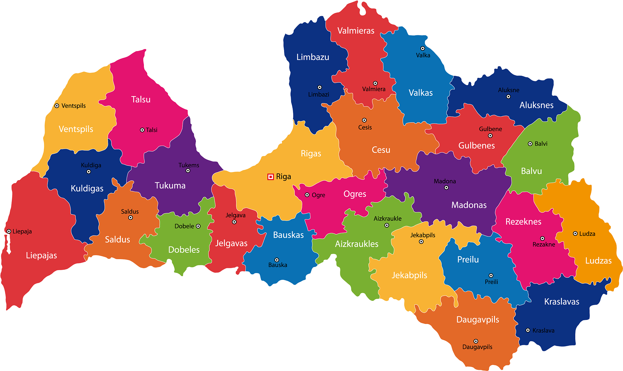latvia map