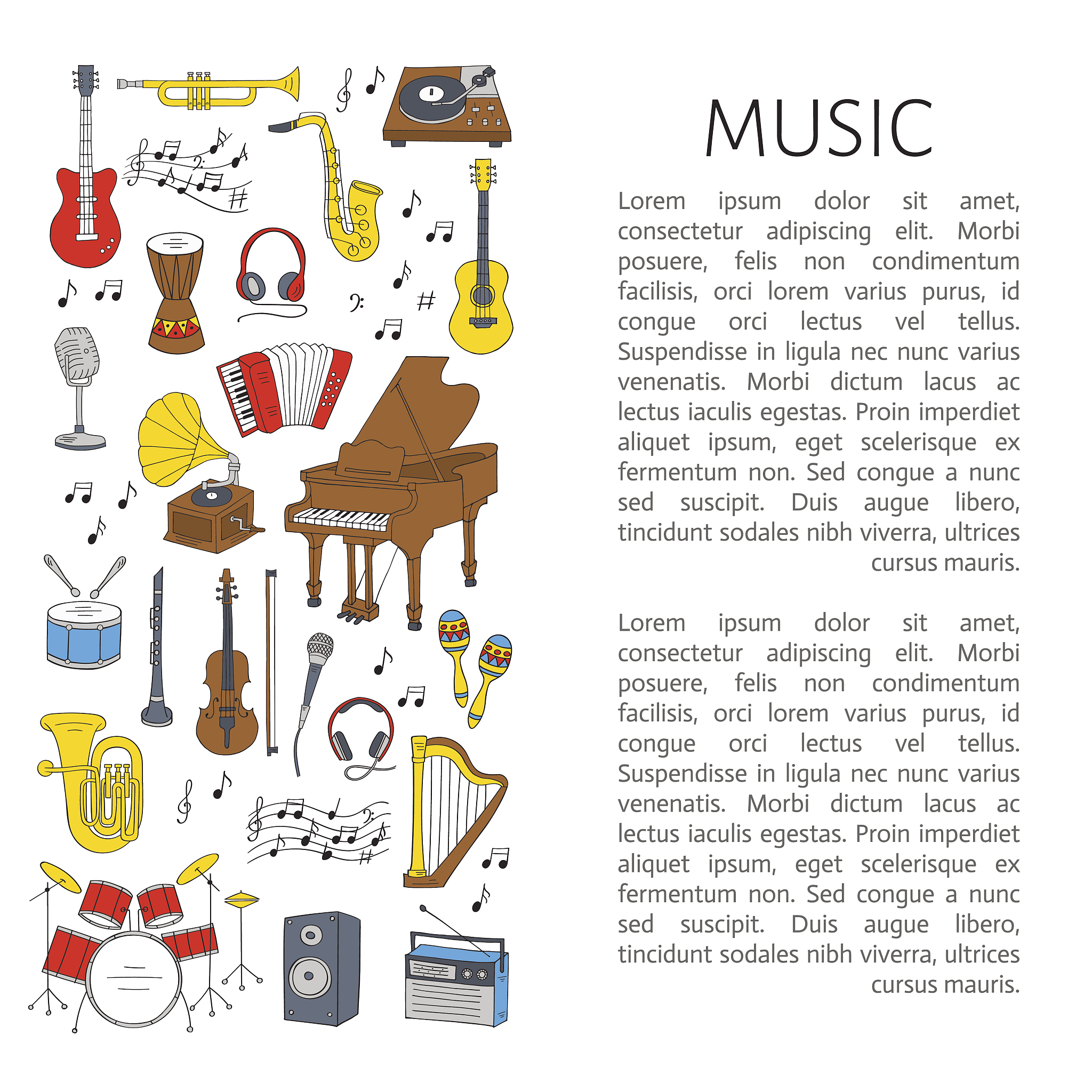 Evolution of Musical Instruments in Musica