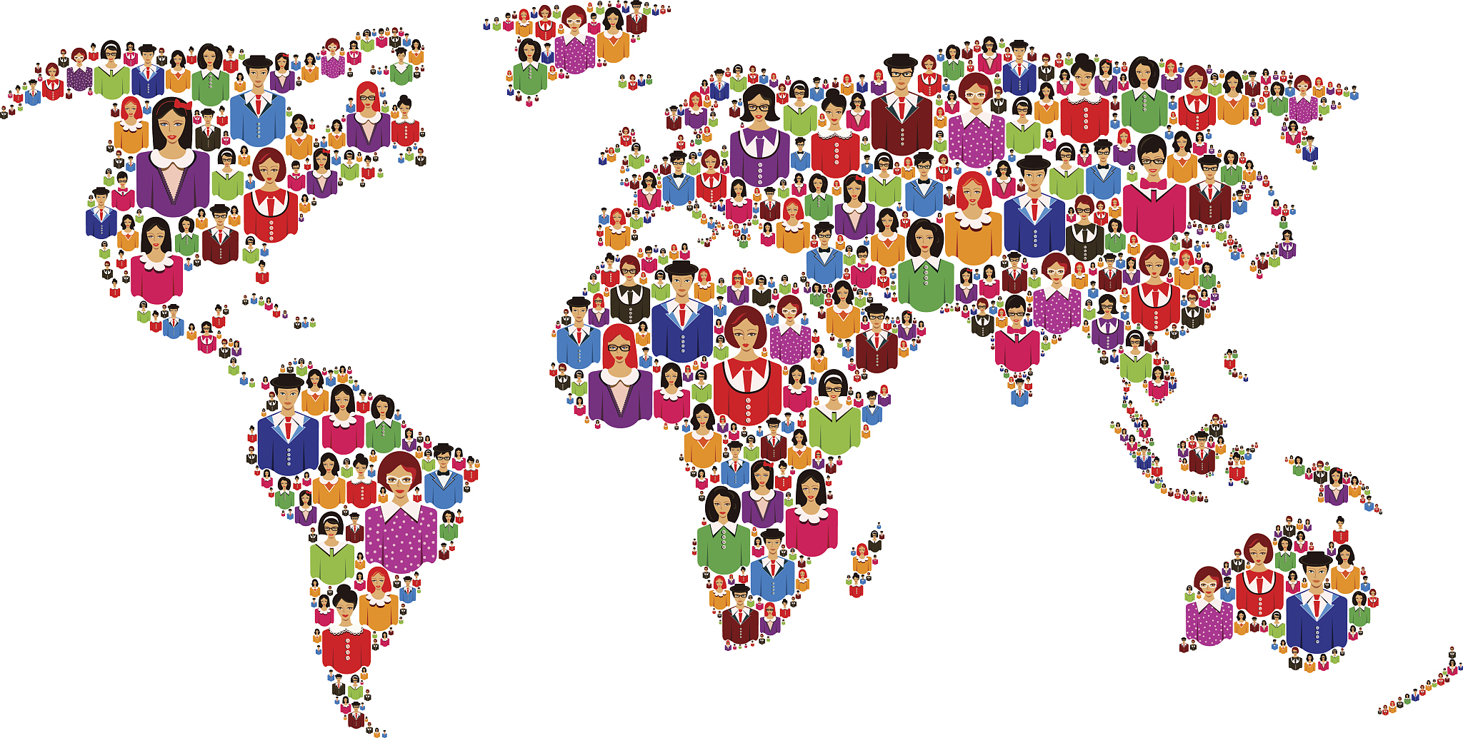 business people map