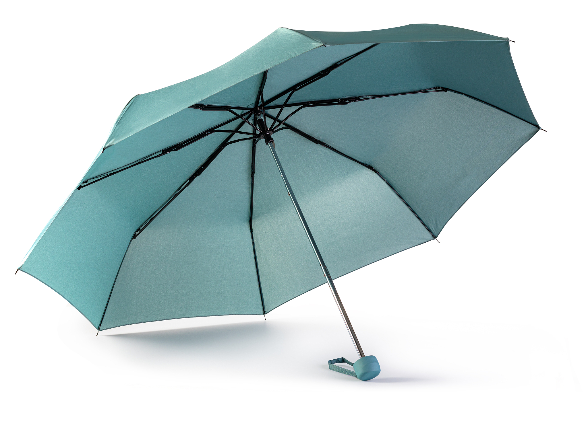 blue umbrella on white background