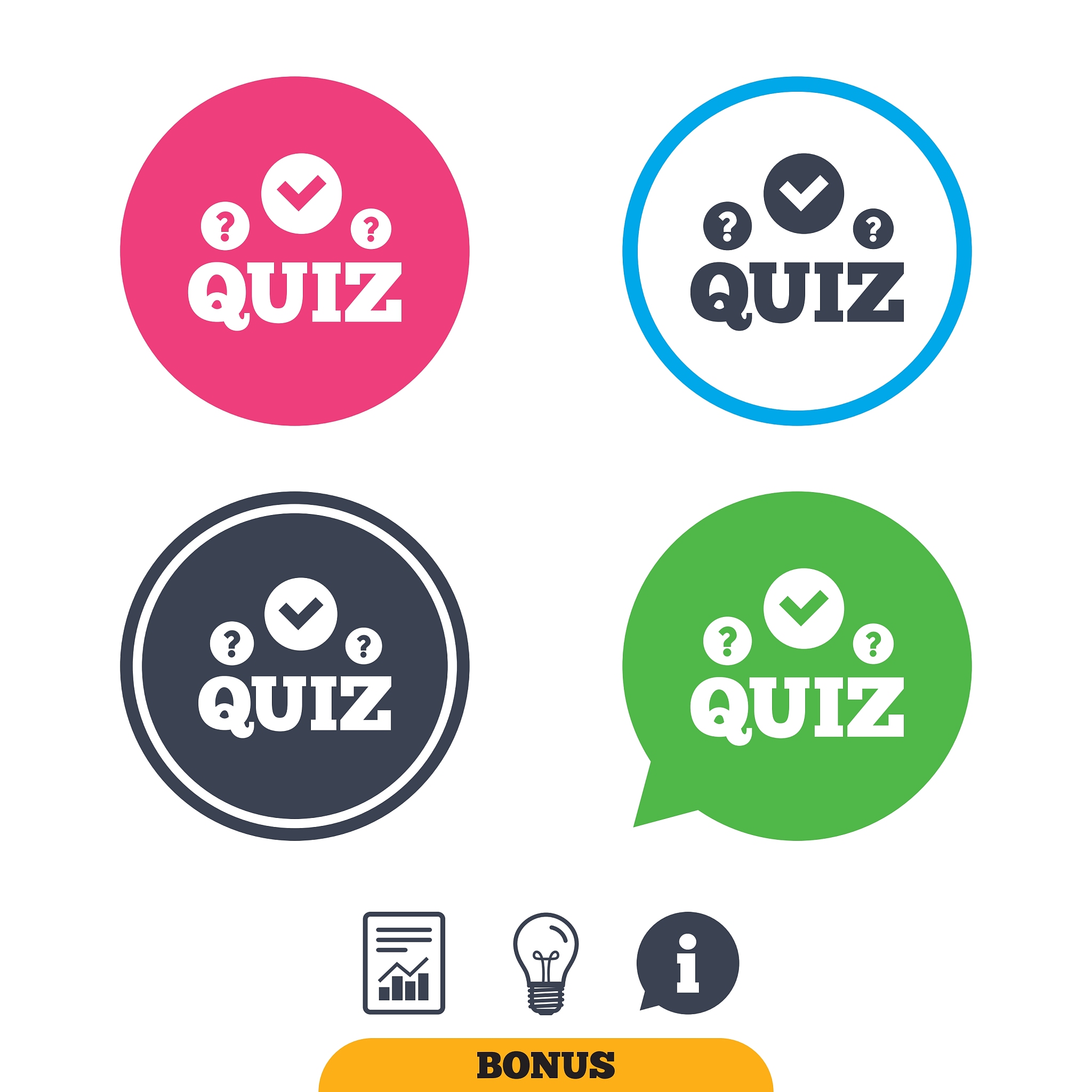 quiz sign icon questions and answers game
