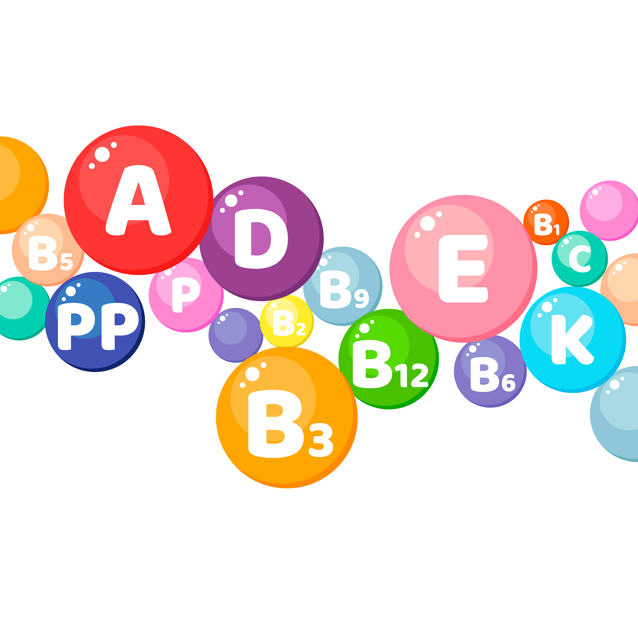 infographics. circle. vitamins, minerals, nutrients on white bac