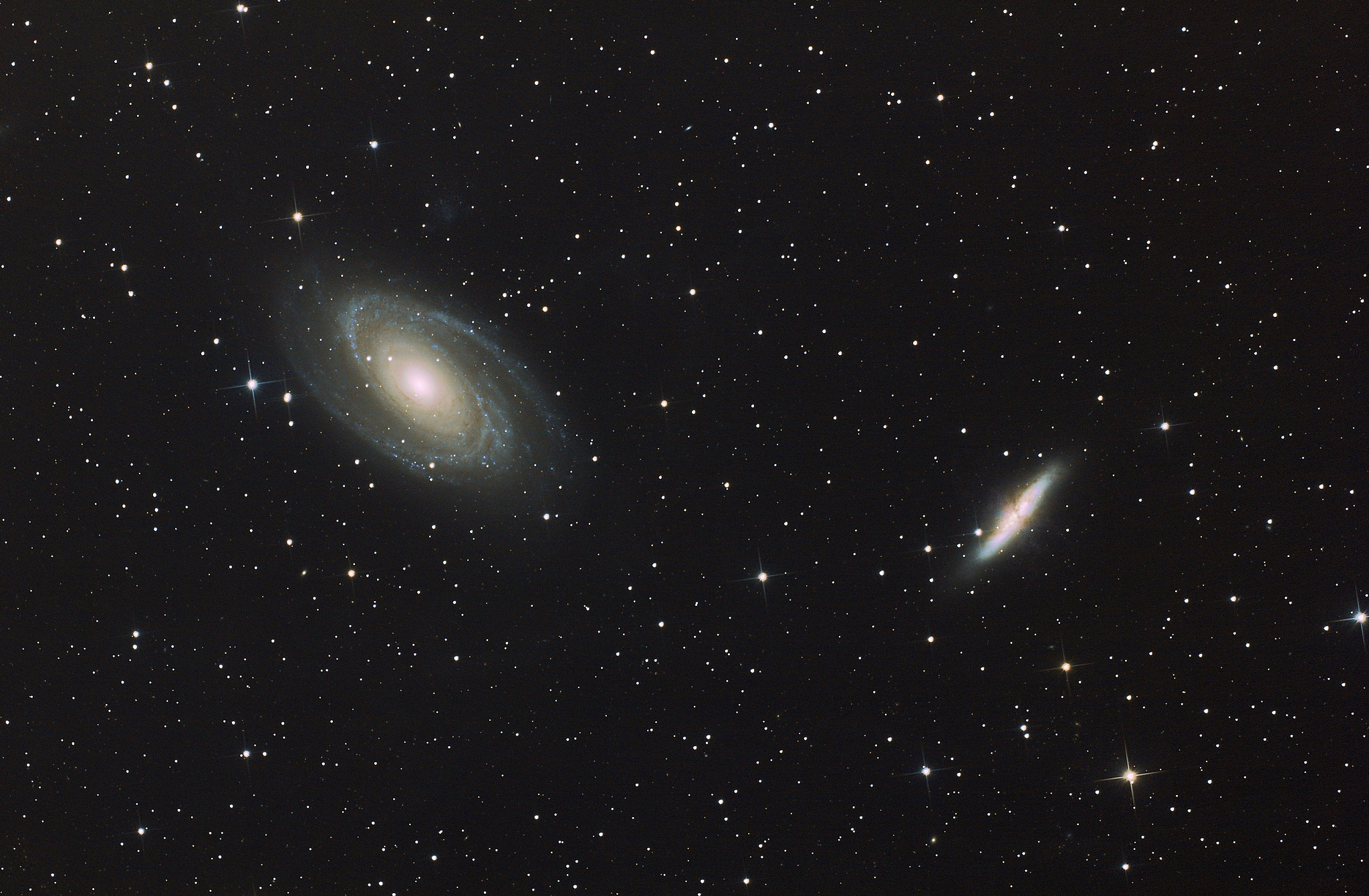 m81 and m82 galaxies together
