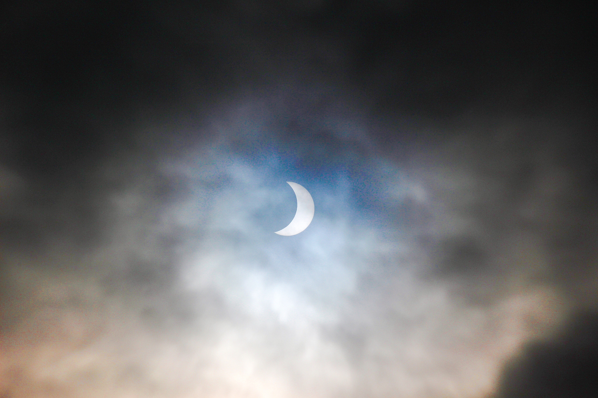 low angle view of moon in sky