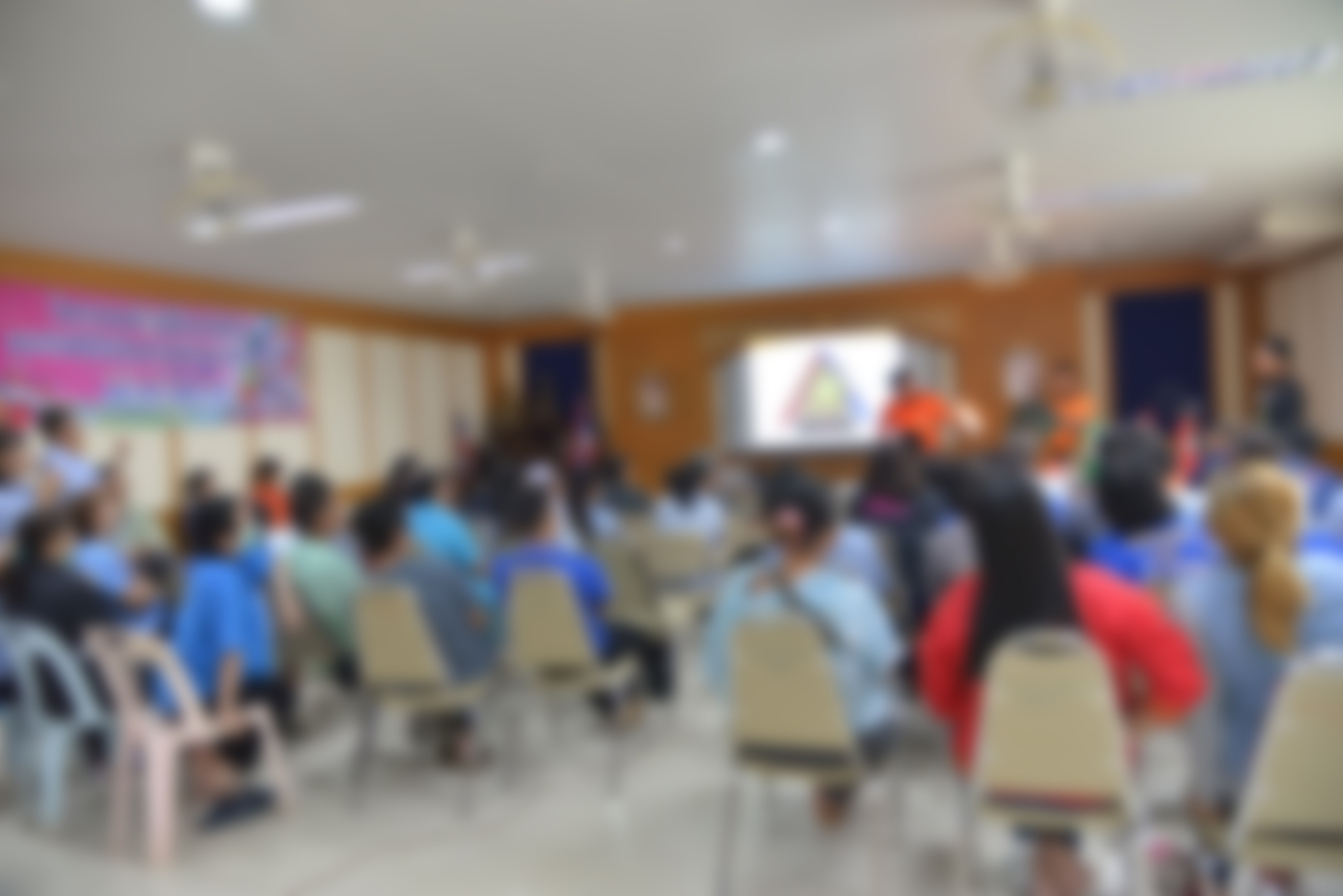 blurred group of  people meeting room.
