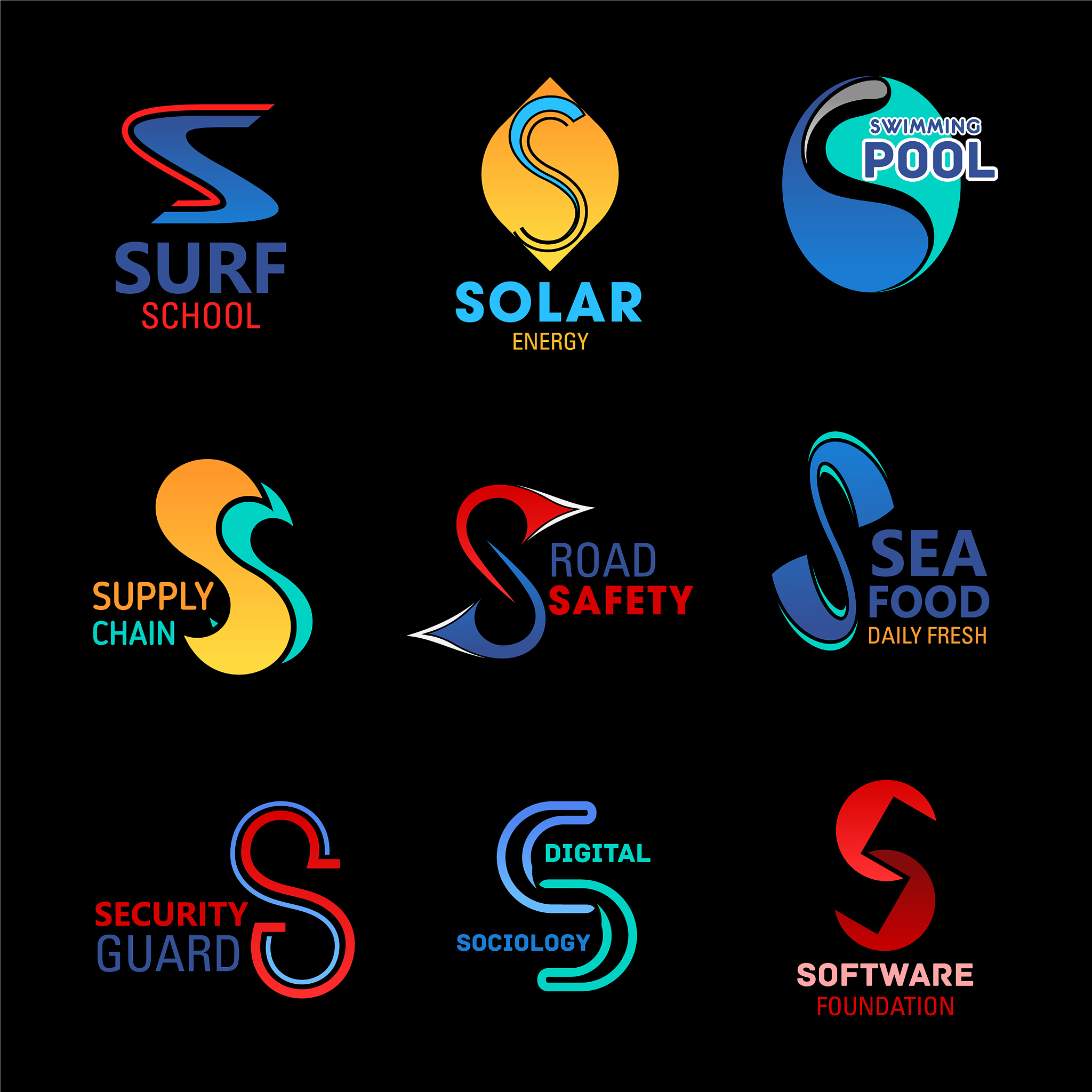s icons corporate identity and business industry