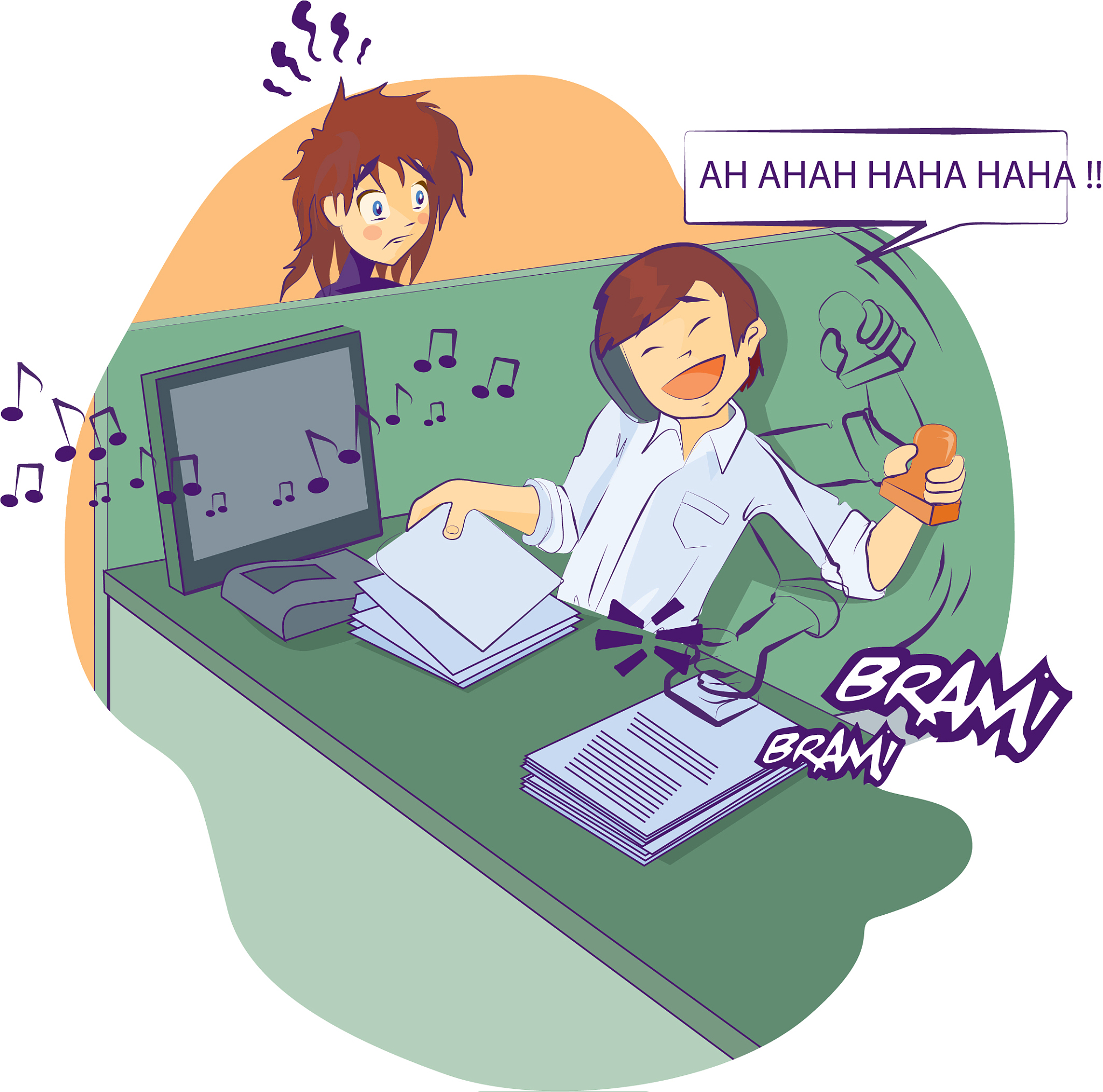 noisy office