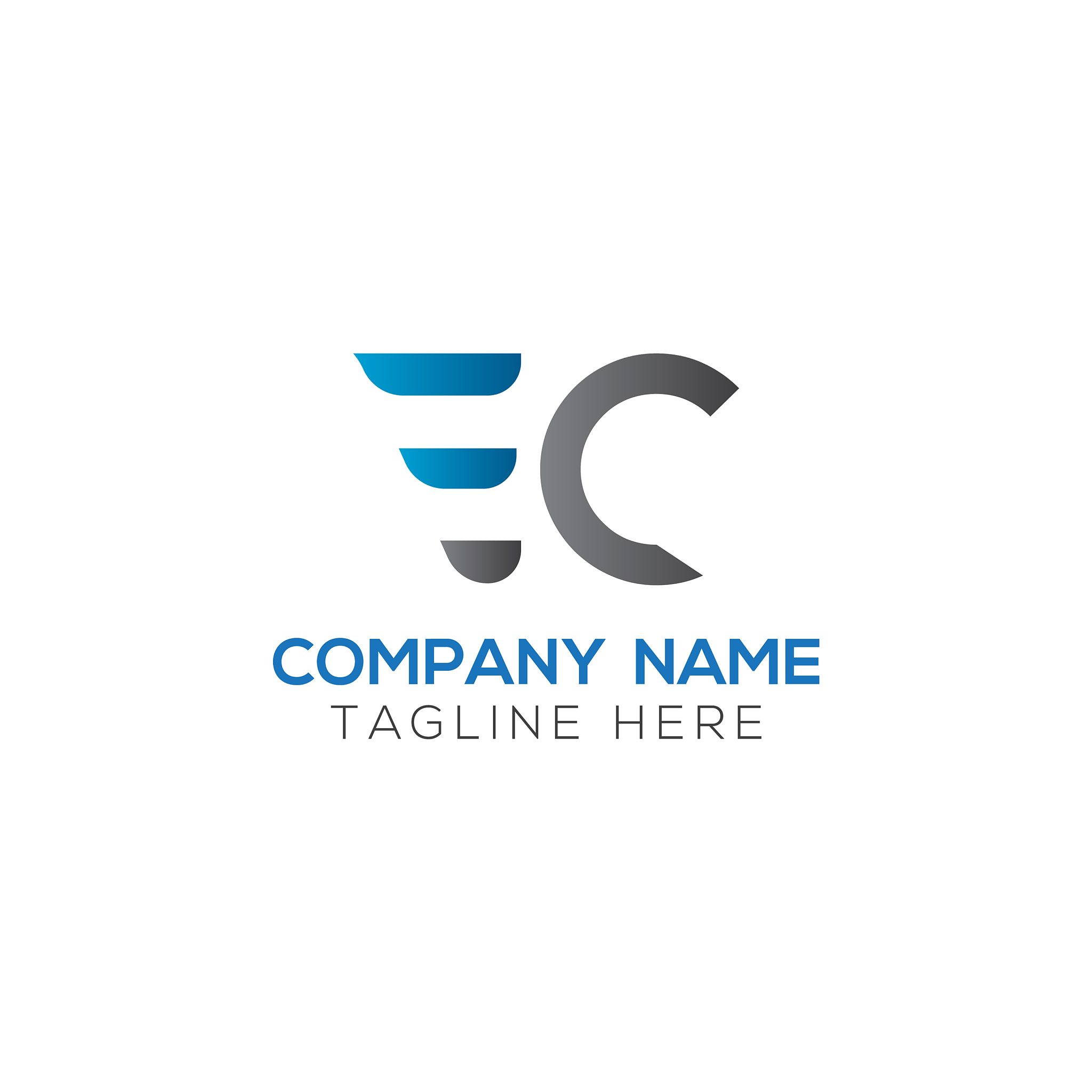 initial ec letter logo with creative modern