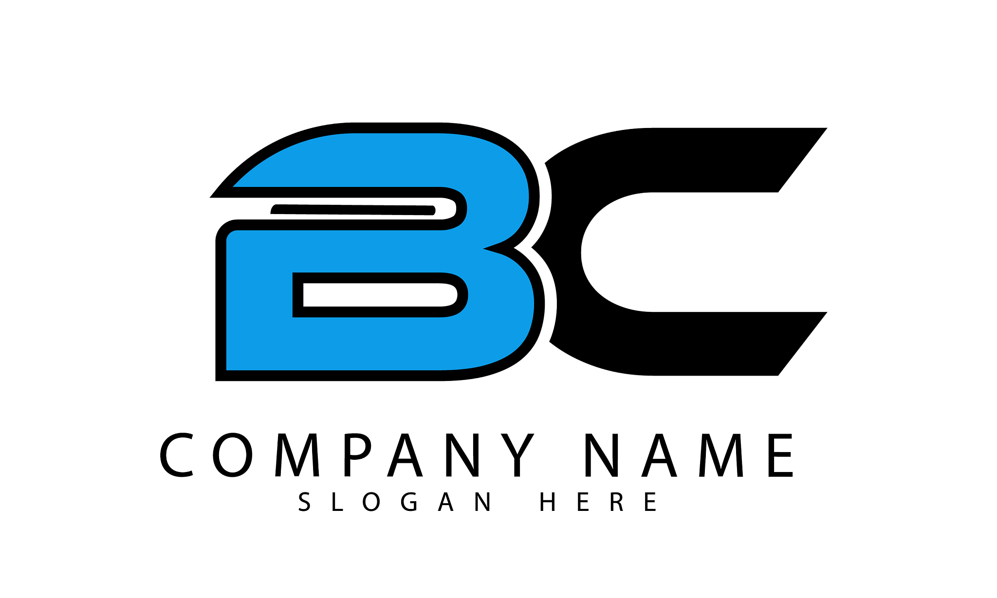 bc initial letter logo design