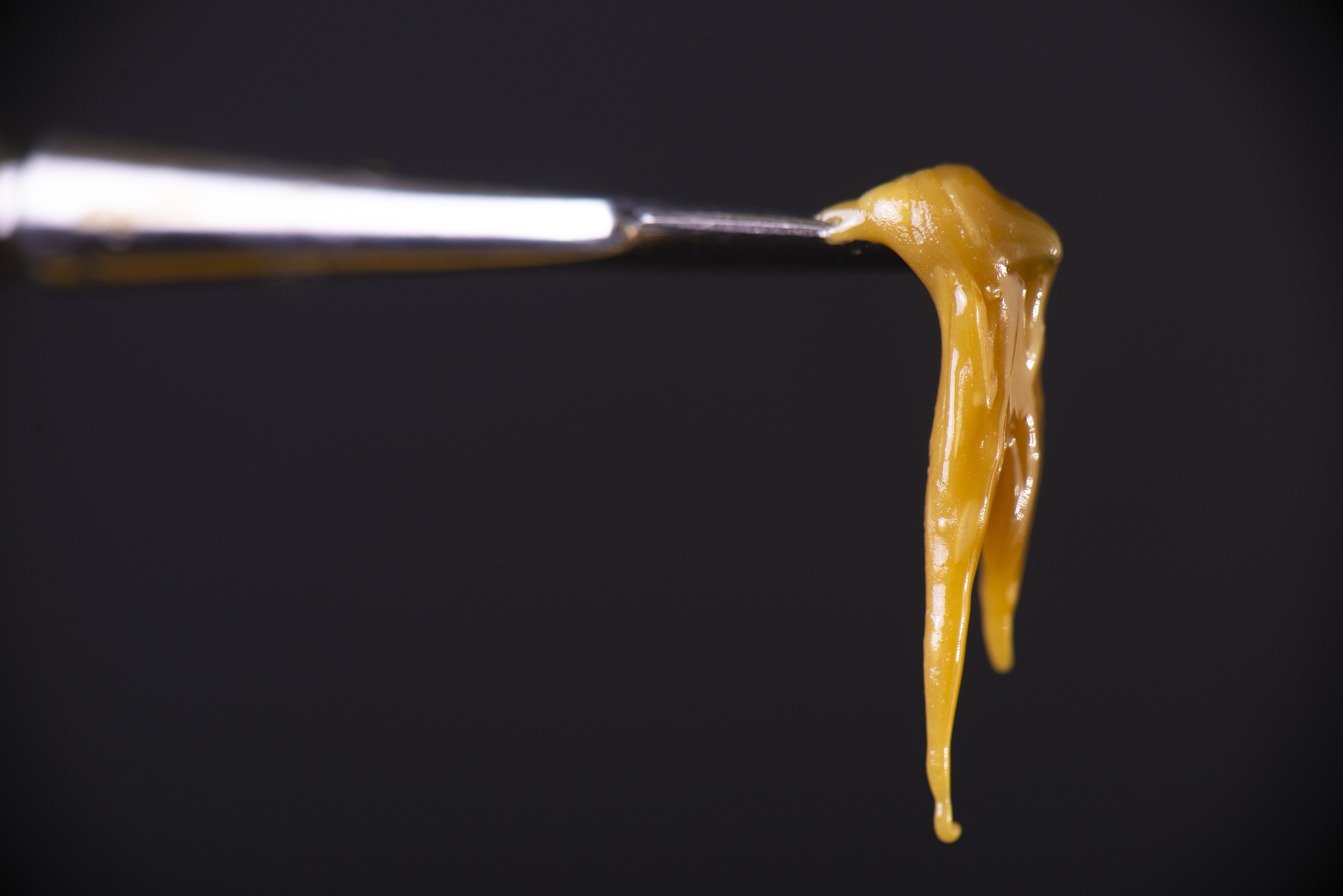 detail of dab tool with cannabis concentrate aka rosin isolated 