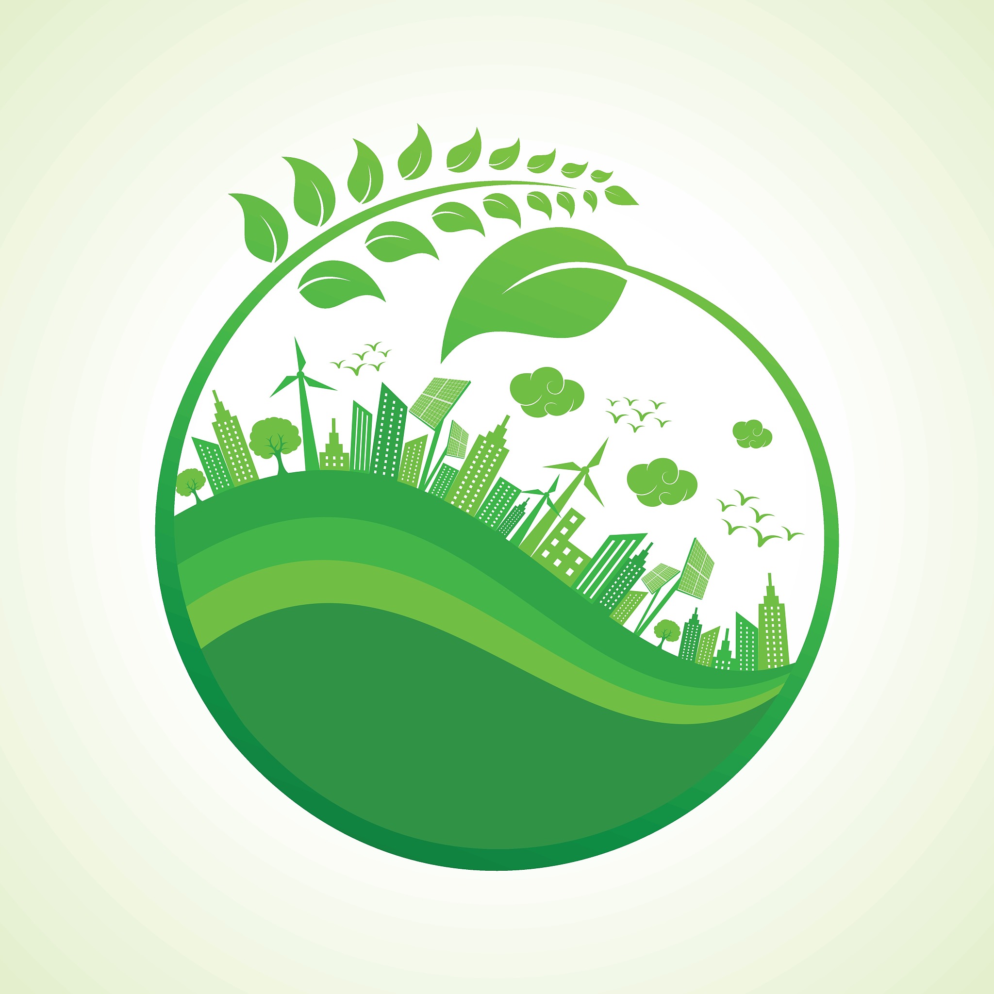 save nature concept with ecocity