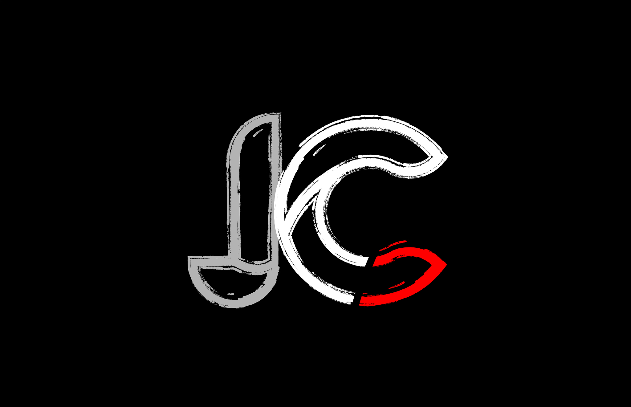 grunge white red black alphabet letter jc j c
