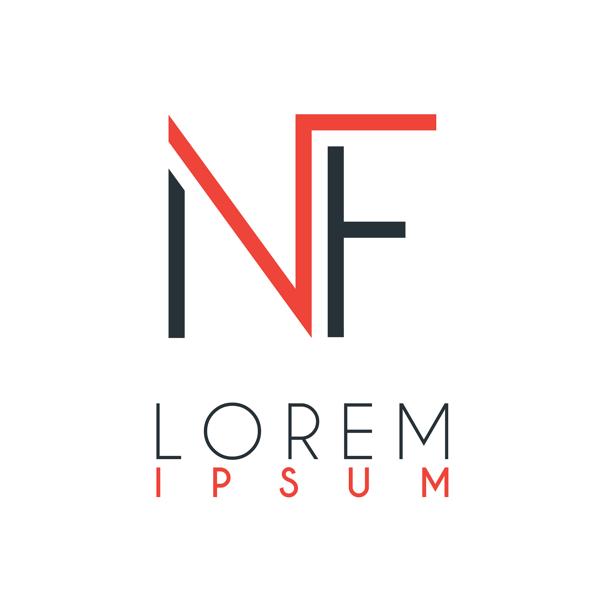 the logo between letter n and letter f or nf