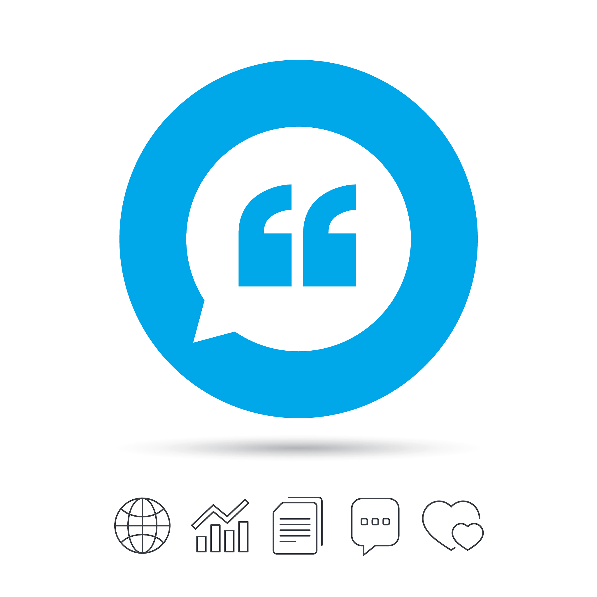 quote sign icon quotation mark symbol