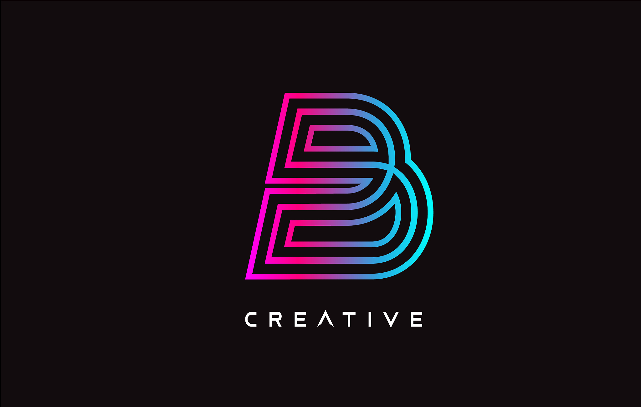 b letter design logo with creative modern trendy