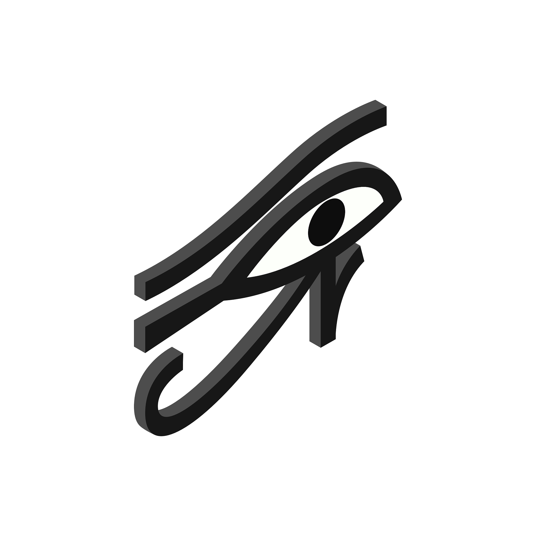 eye of horus icon isometric 3d style