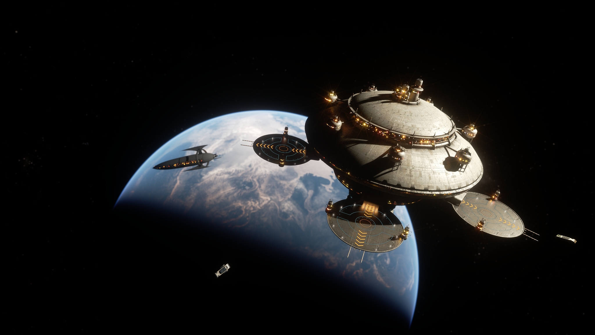 Paraphrase the following passageLiving aboard a space station in orbit around Earth for months at a time poses problems for astronauts bodies as well as for their minds