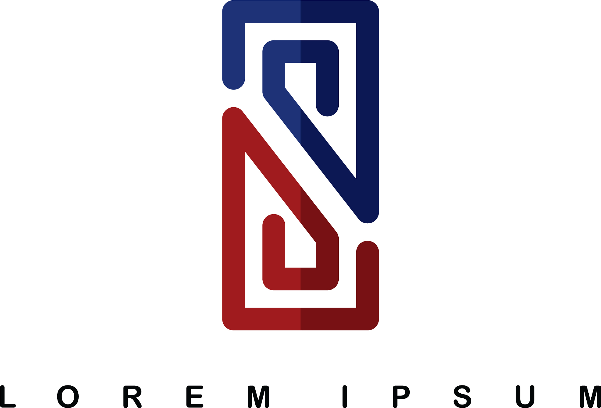 overlap line art template logo logotype alphabet