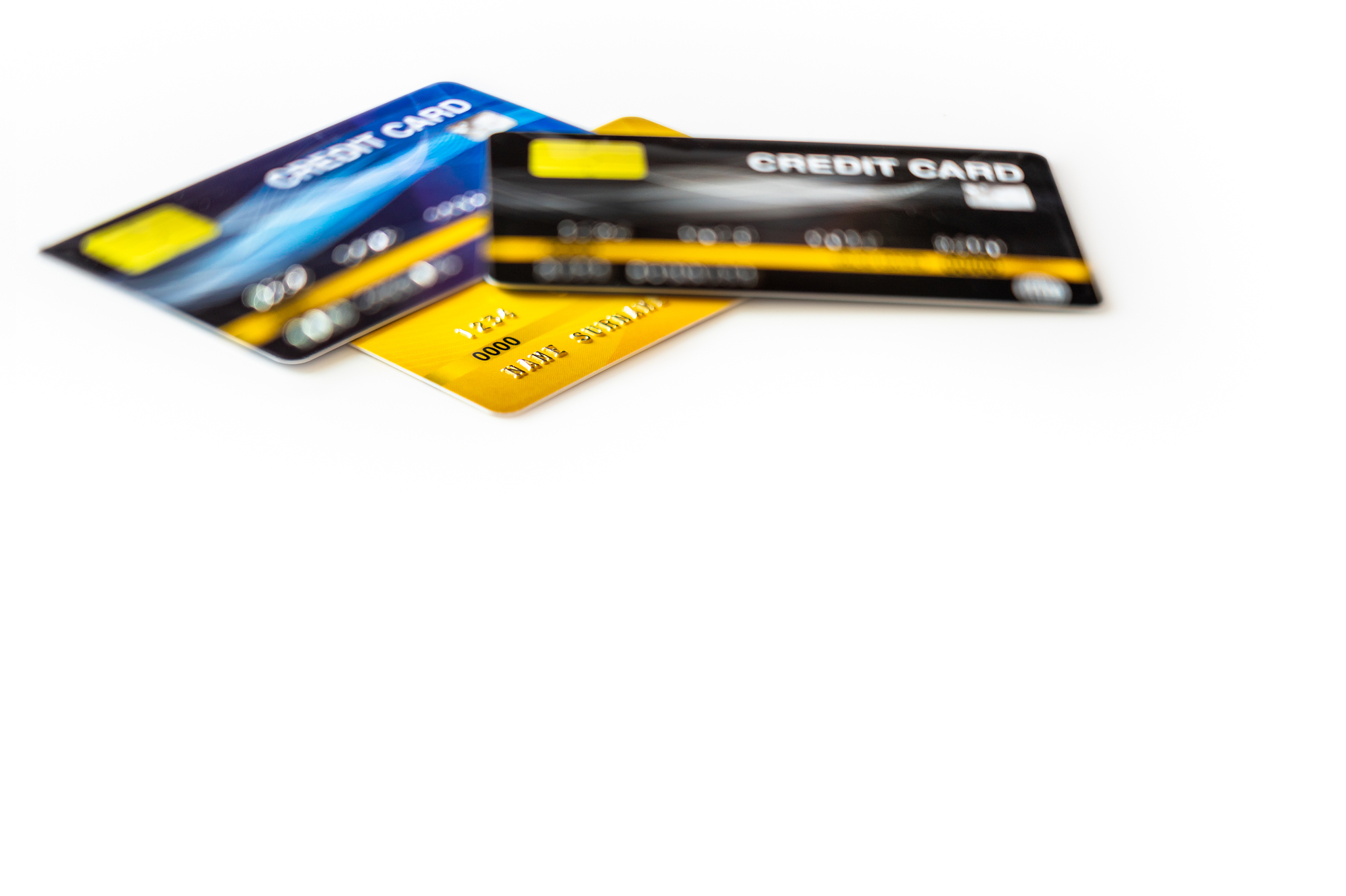 close up credit card on table.