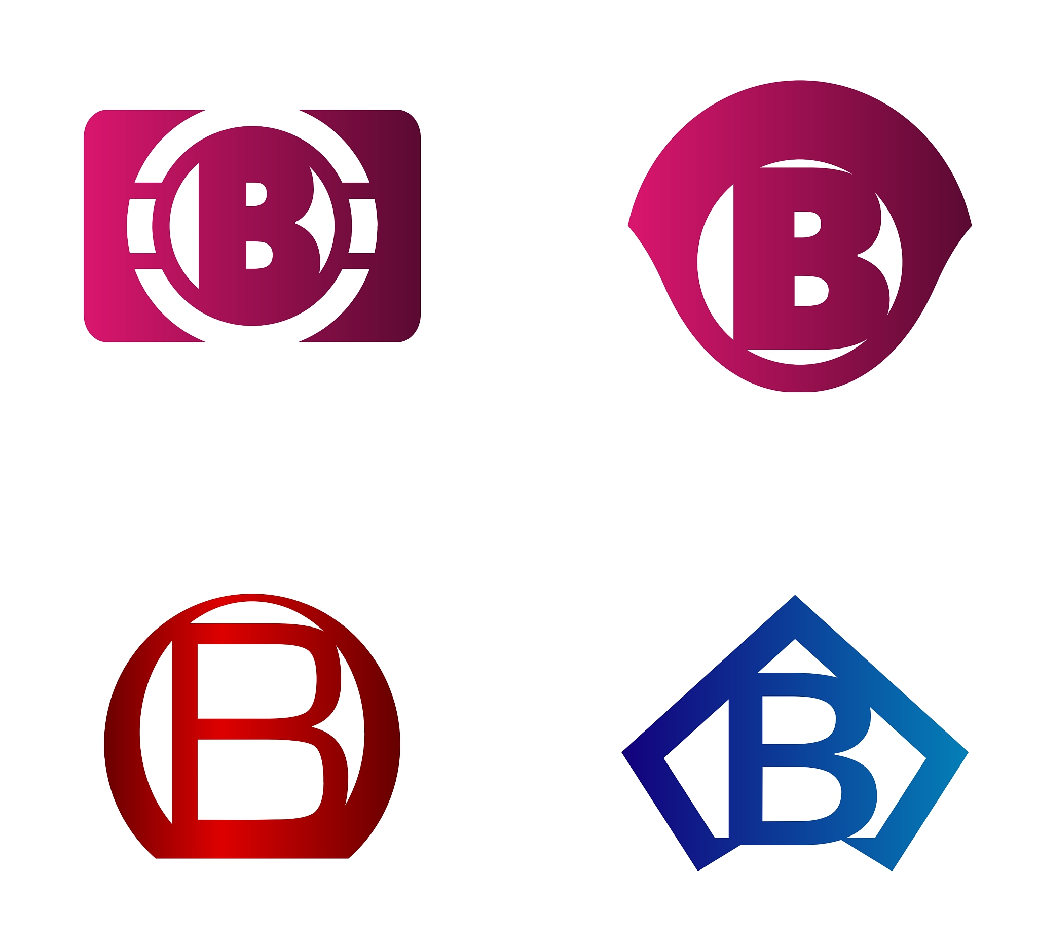 letter b logo icon design template elements